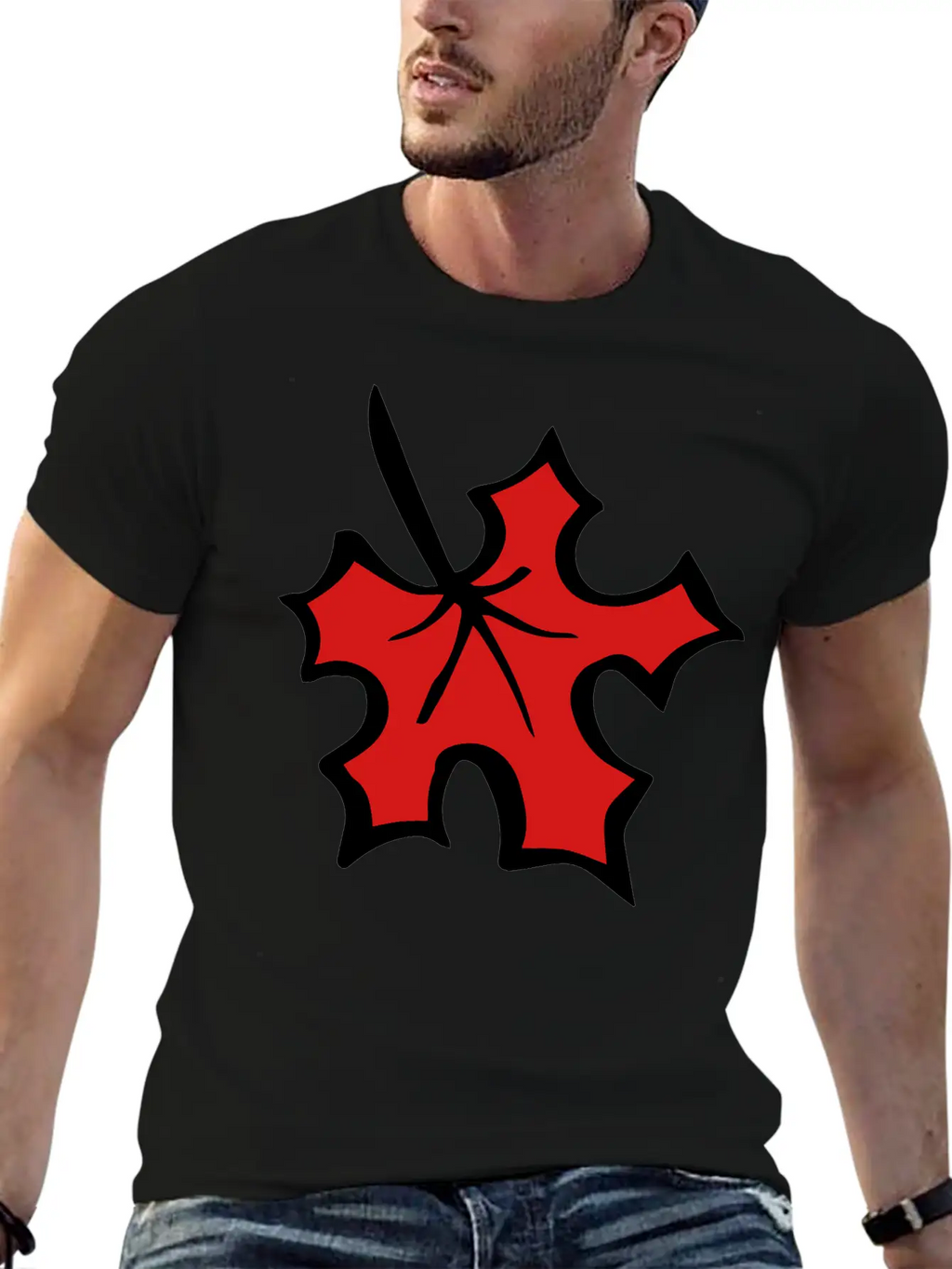 Maple Leaf Breathable Graphic T-Shirt – Perfect For Casual Days