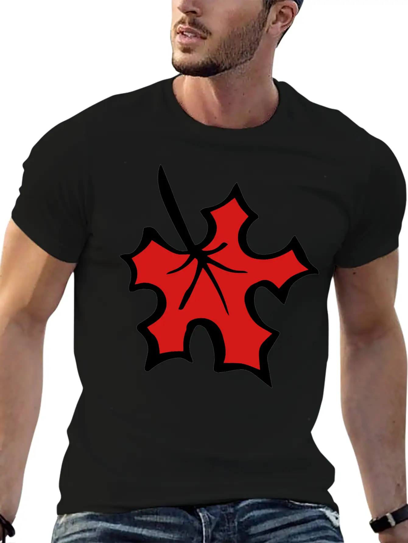 Maple Leaf Breathable Graphic T-Shirt – Perfect For Casual Days