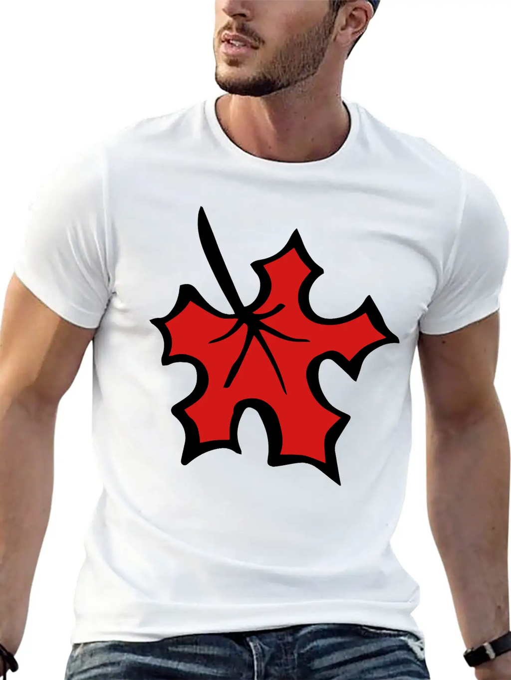 Maple Leaf Breathable Graphic T-Shirt – Perfect For Casual Days