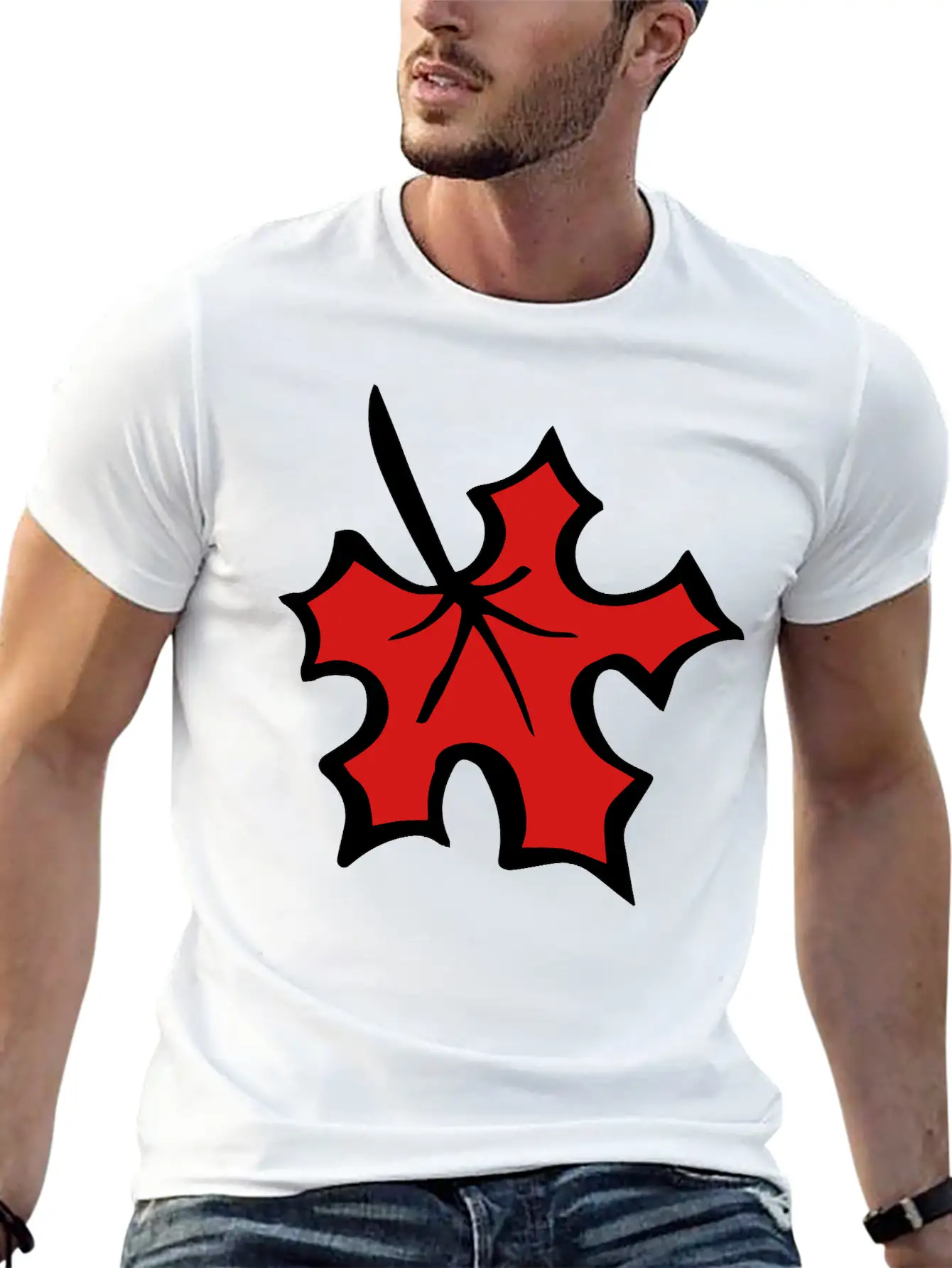 Maple Leaf Breathable Graphic T-Shirt – Perfect For Casual Days