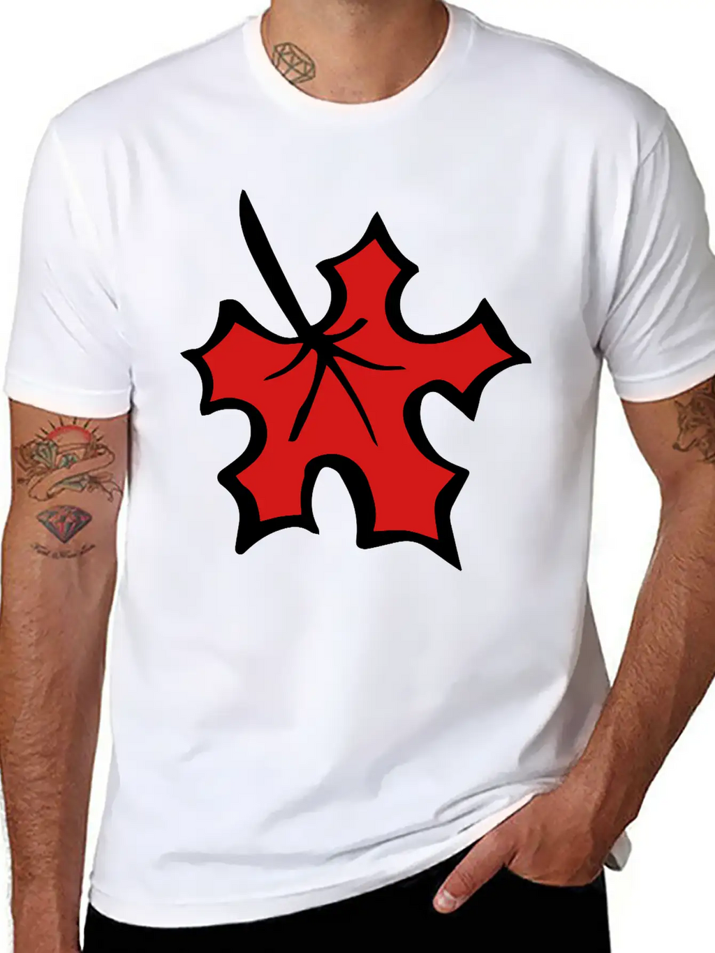 Maple Leaf Breathable Graphic T-Shirt – Perfect For Casual Days