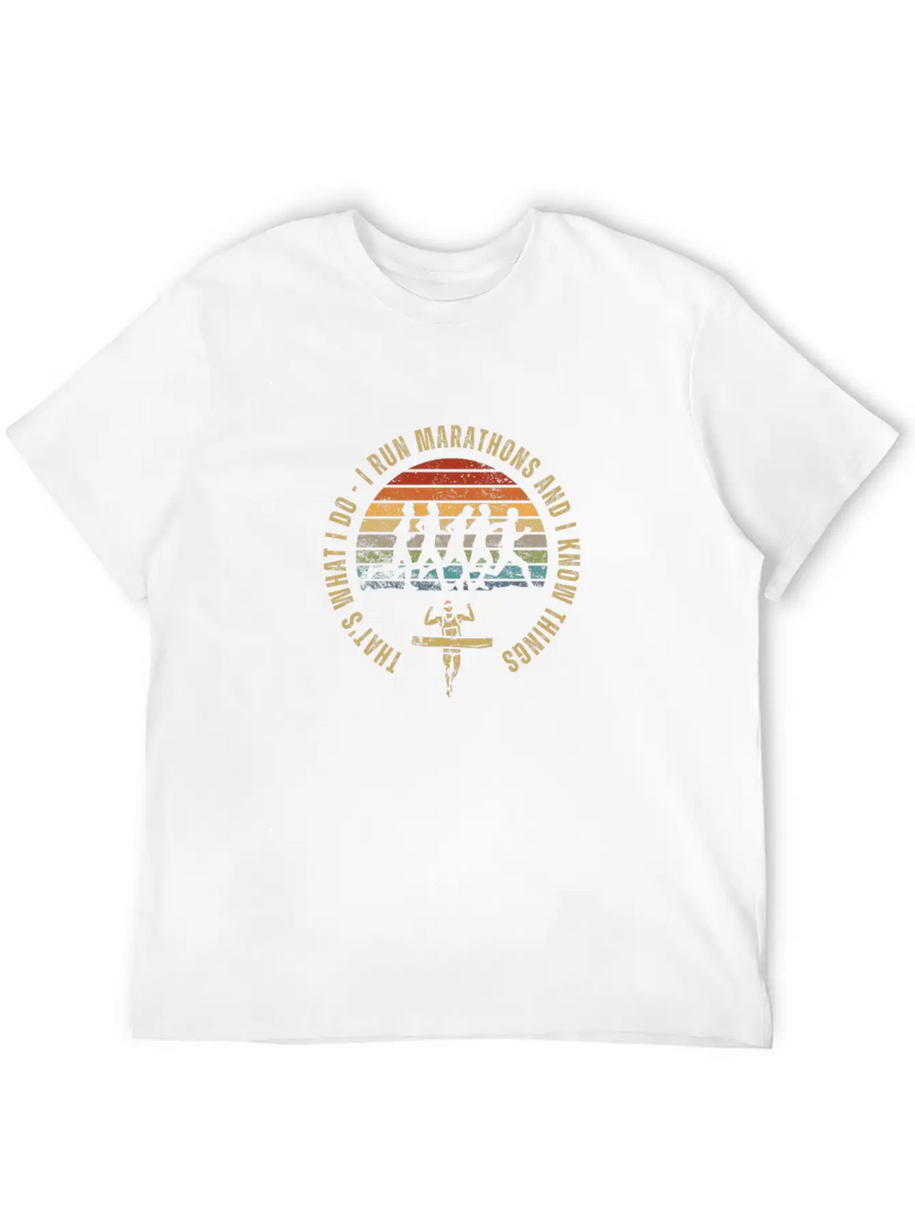 Marathons That's What I Do Funny Marathon Running Unisex Casual T-Shirt – Clean Design For Daily Comfort