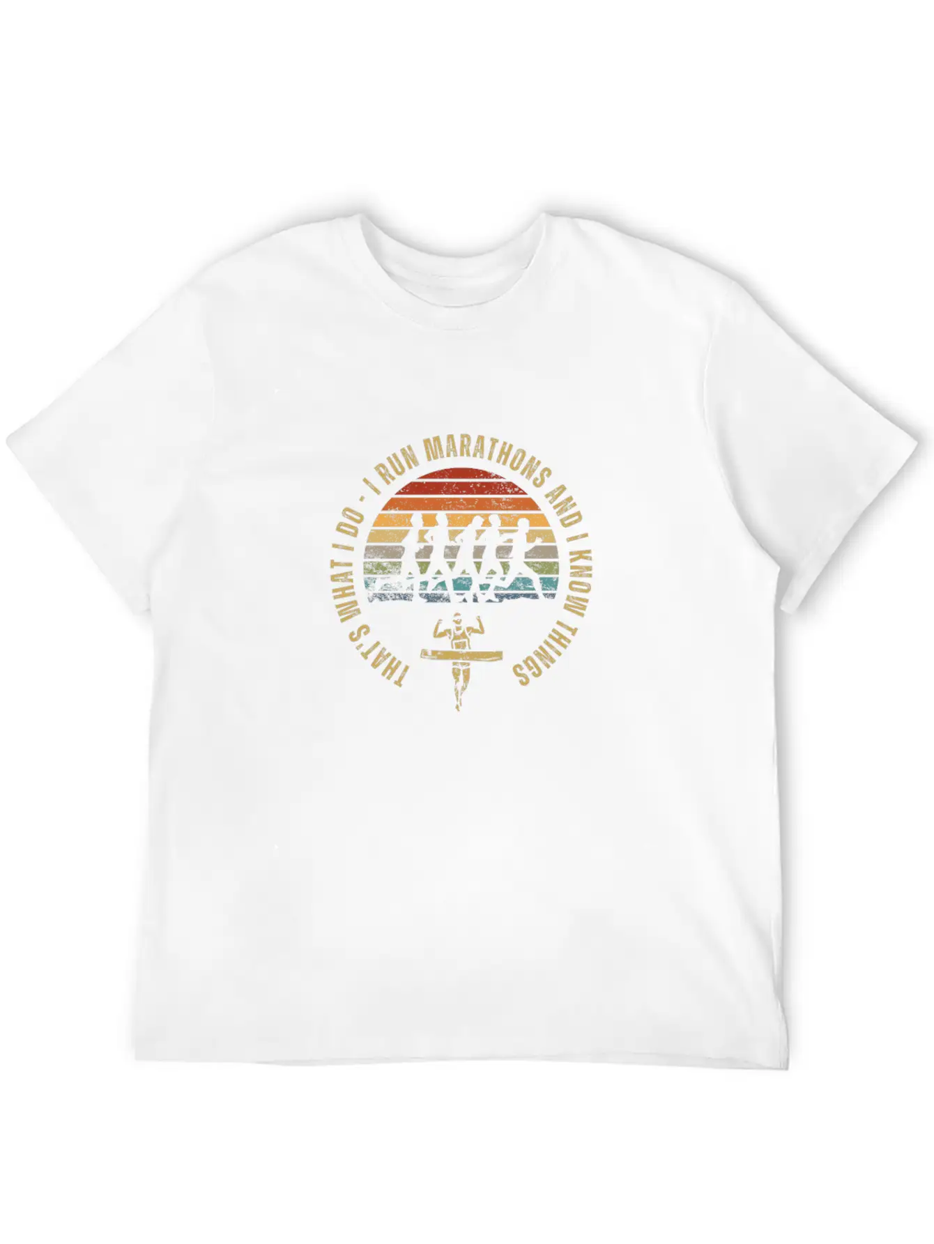 Marathons That's What I Do Funny Marathon Running Unisex Casual T-Shirt – Clean Design For Daily Comfort