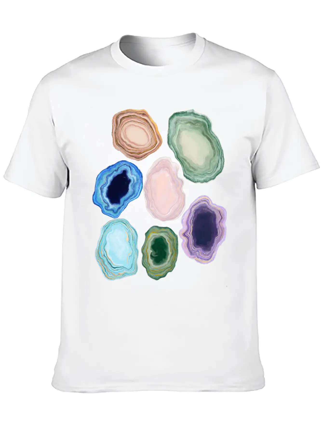 Marbleized Geode Stone Relaxed Everyday Tee – Lightweight And Durable Cotton
