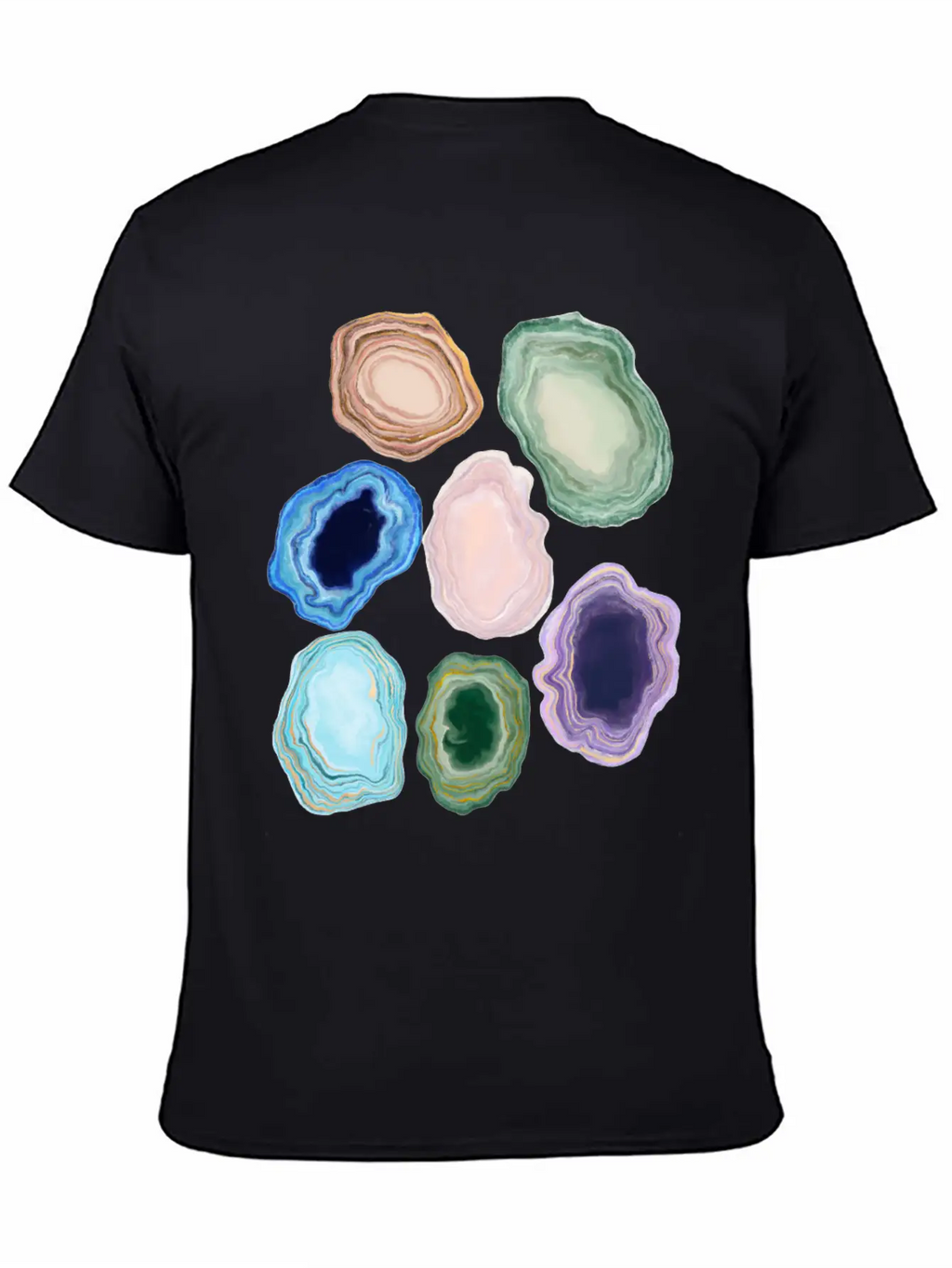Marbleized Geode Stone Relaxed Everyday Tee – Lightweight And Durable Cotton