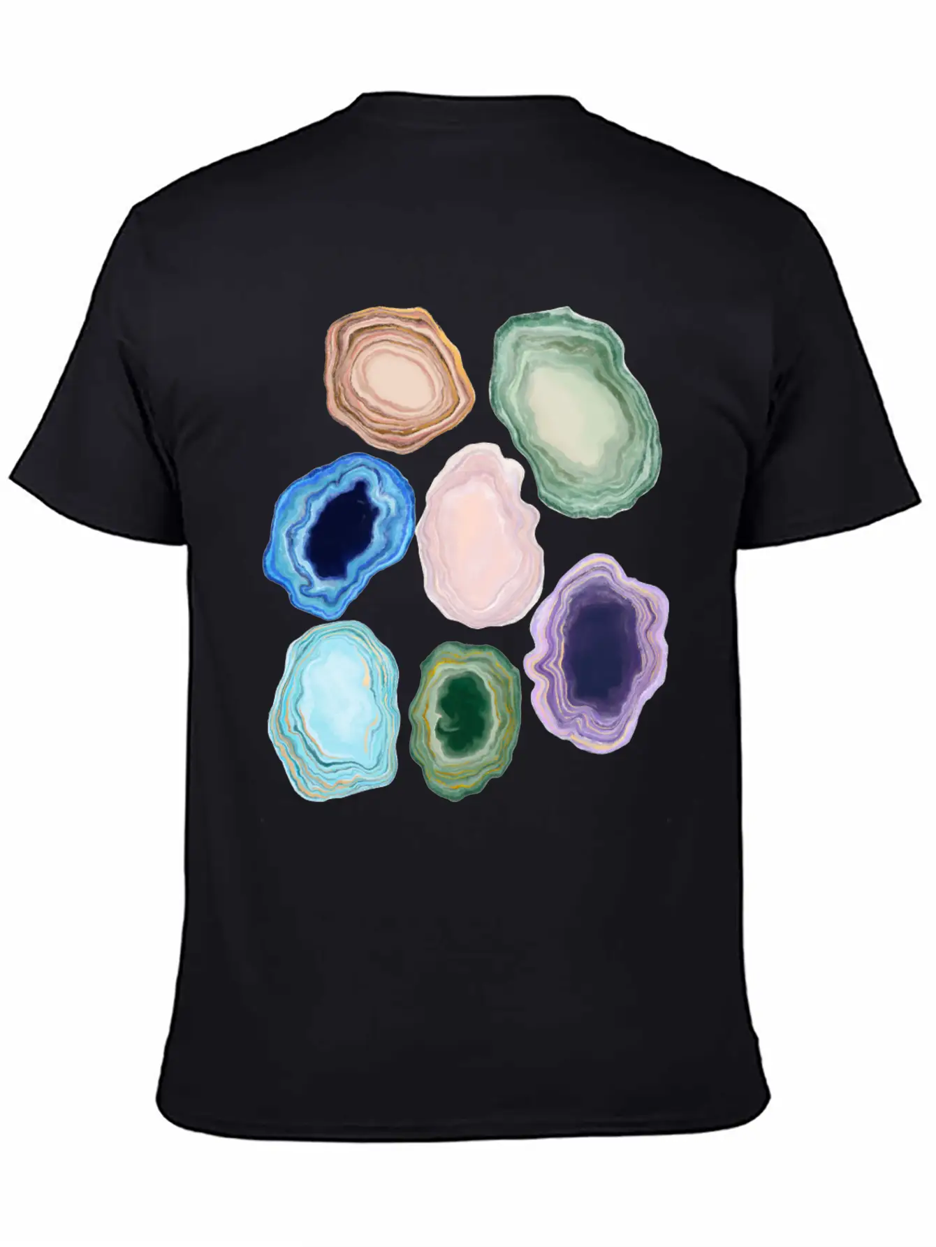 Marbleized Geode Stone Relaxed Everyday Tee – Lightweight And Durable Cotton