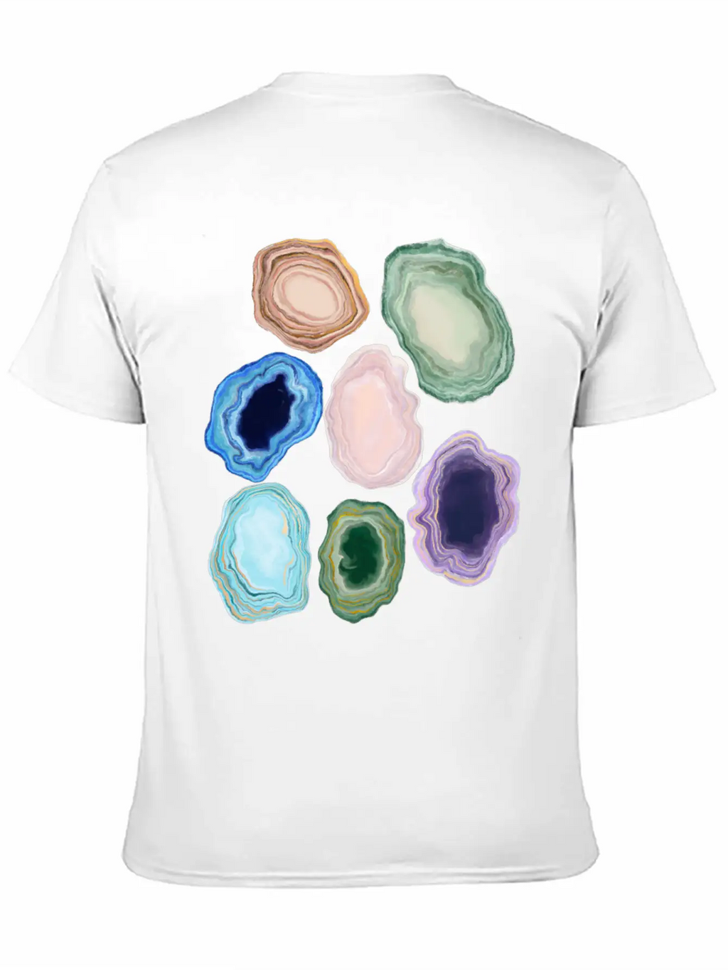 Marbleized Geode Stone Relaxed Everyday Tee – Lightweight And Durable Cotton
