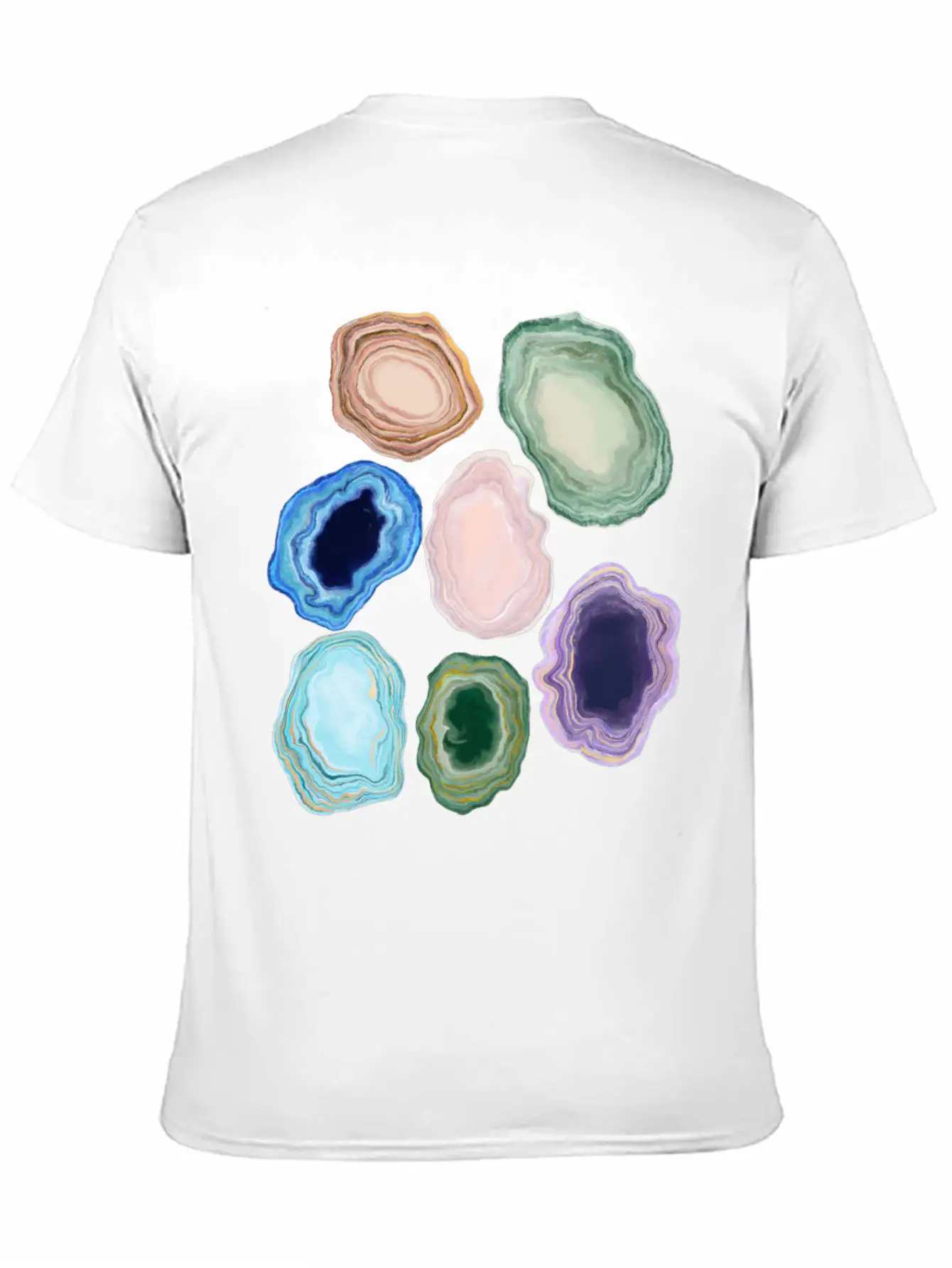 Marbleized Geode Stone Relaxed Everyday Tee – Lightweight And Durable Cotton