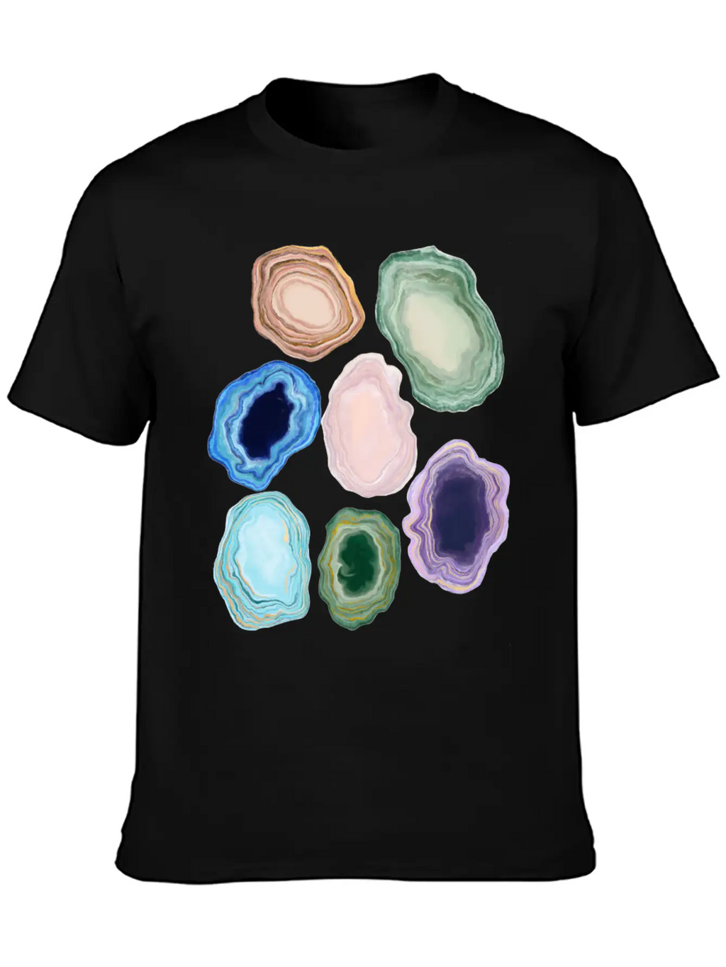 Marbleized Geode Stone Relaxed Everyday Tee – Lightweight And Durable Cotton