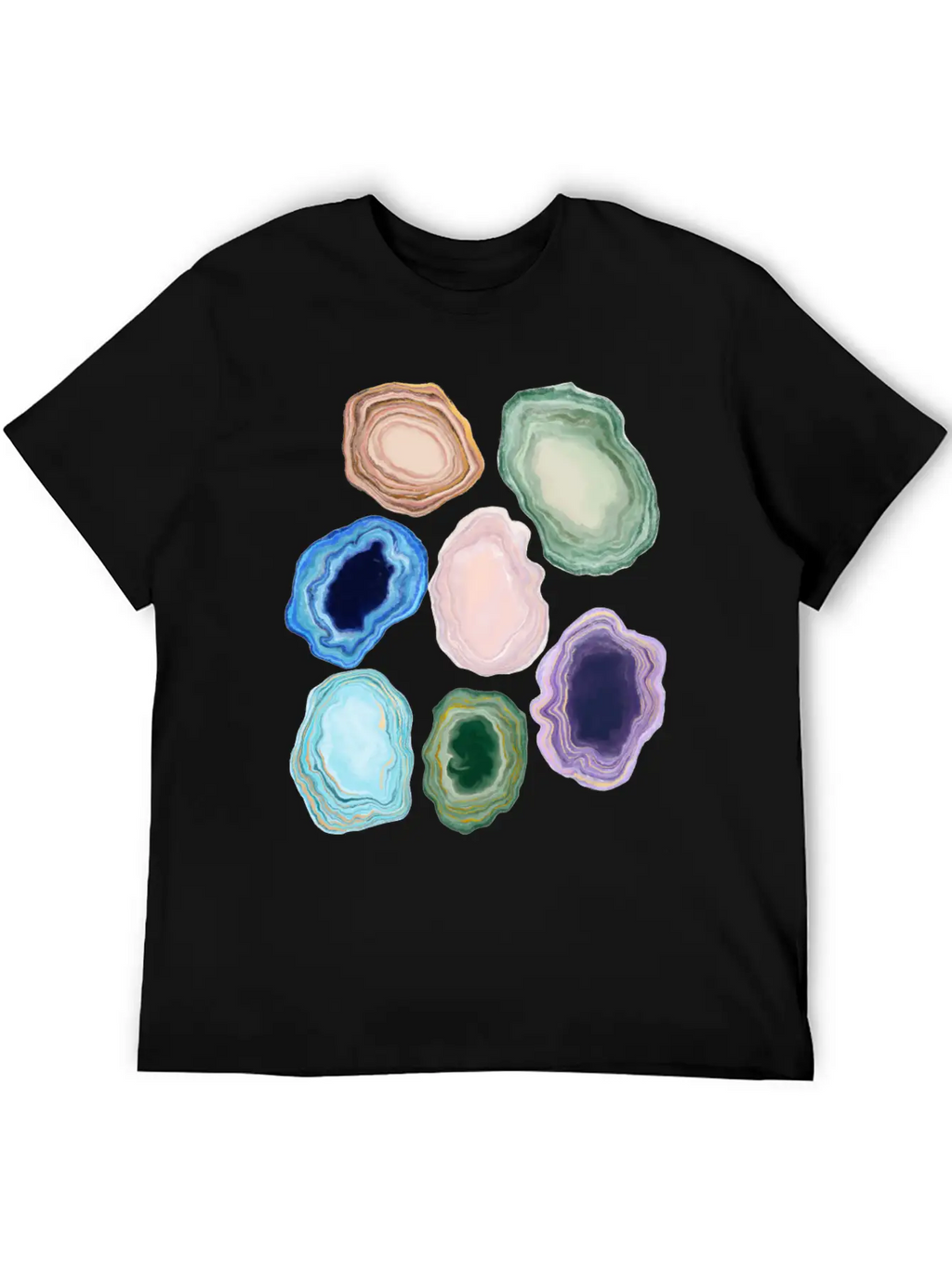 Marbleized Geode Stone Relaxed Everyday Tee – Lightweight And Durable Cotton