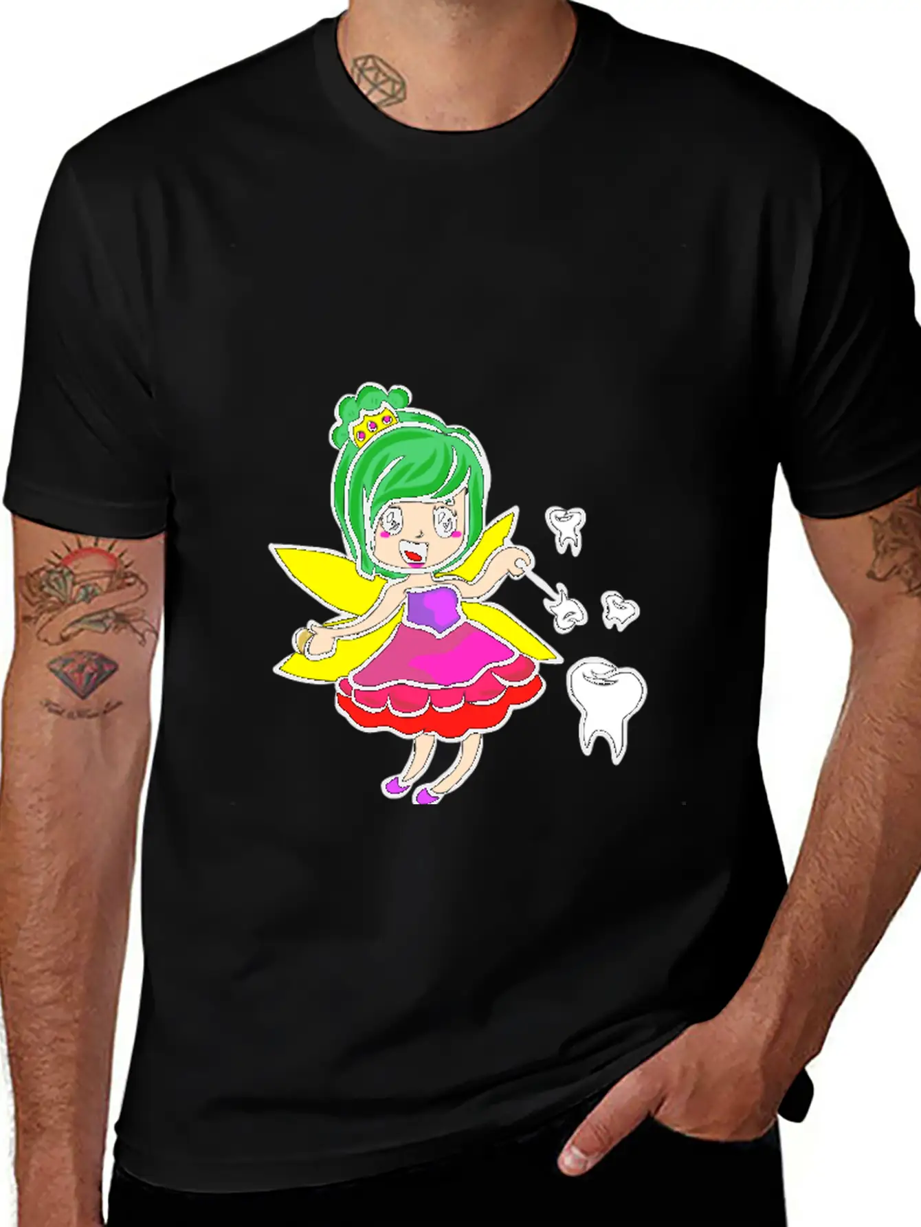 Mardi Gras Tooth Fairy Costume Original Gift Stylish Everyday T-Shirt – Unisex Basic Cotton Tee