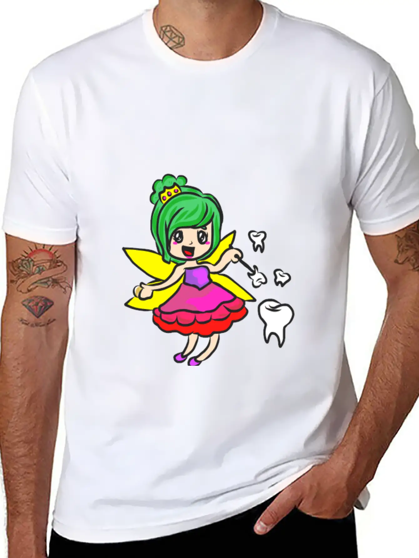 Mardi Gras Tooth Fairy Costume Original Gift Stylish Everyday T-Shirt – Unisex Basic Cotton Tee