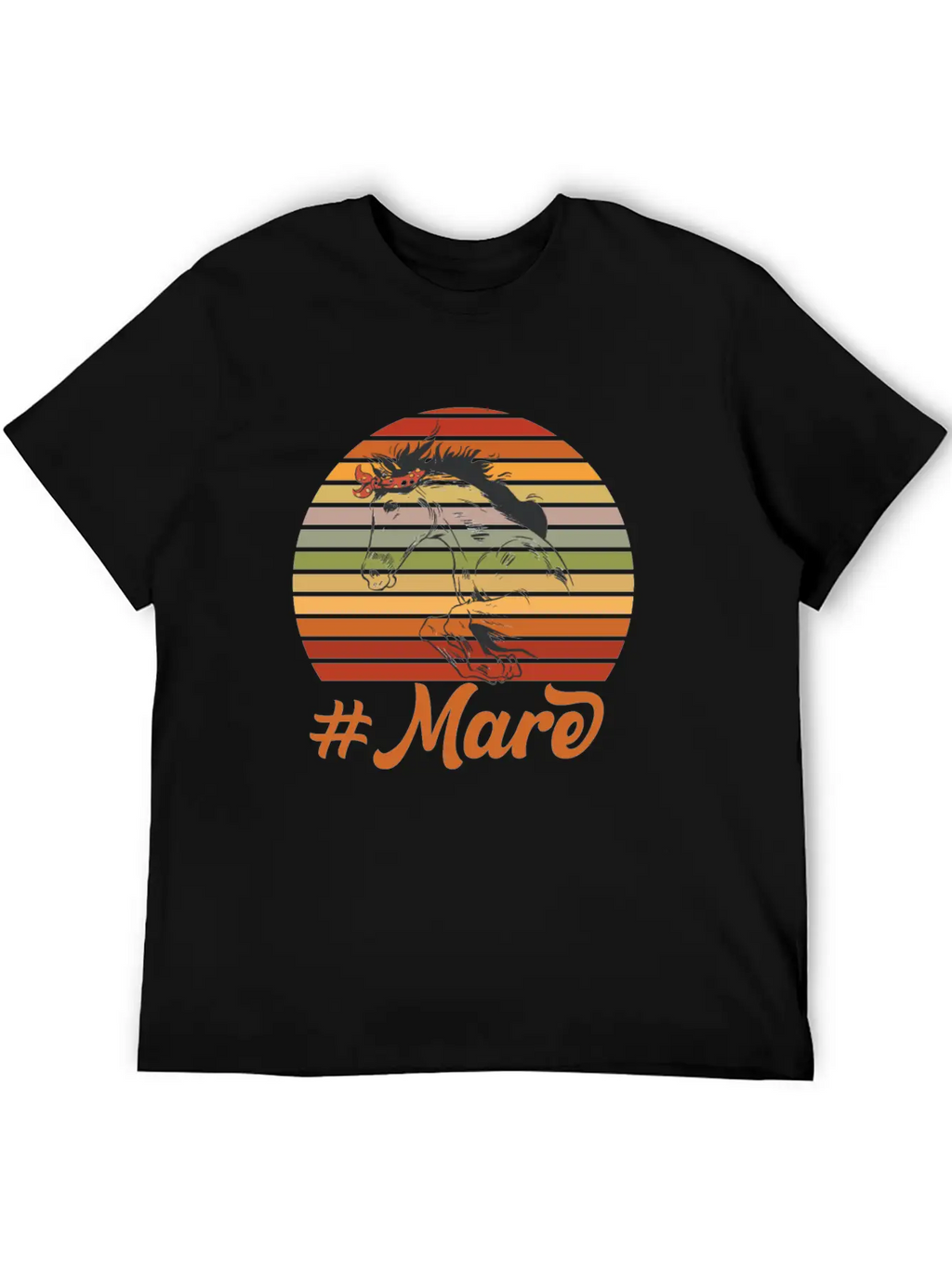 #MARE Motif For Horse Owners & Riders Modern Fit Casual T-Shirt – Clean And Versatile Design