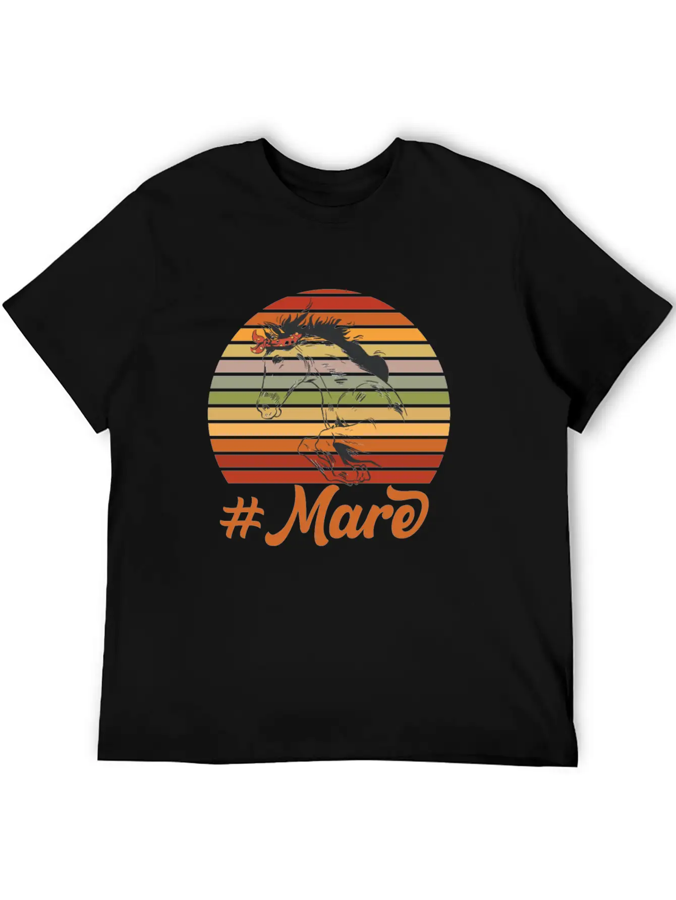 #MARE Motif For Horse Owners & Riders Modern Fit Casual T-Shirt – Clean And Versatile Design