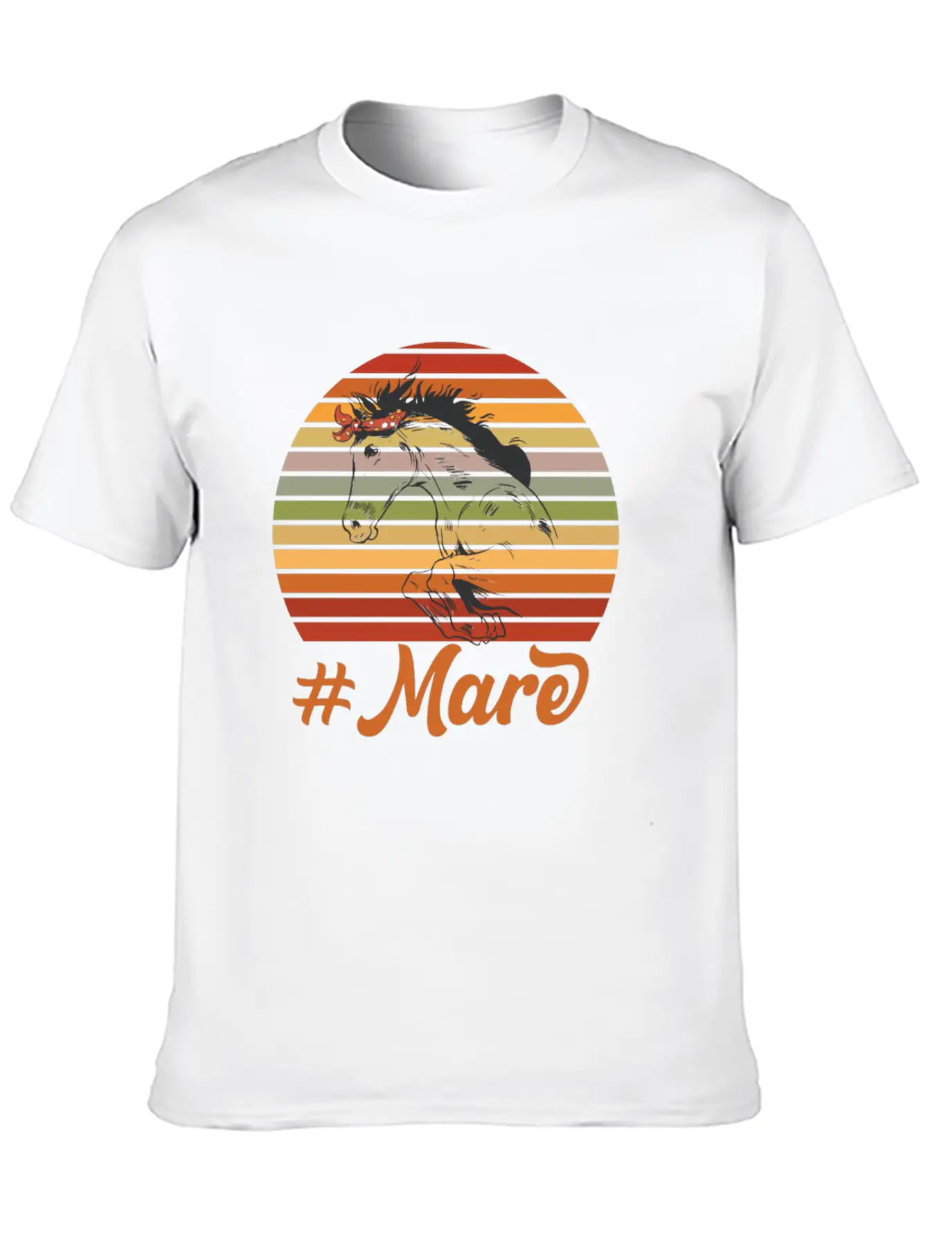 #MARE Motif For Horse Owners & Riders Modern Fit Casual T-Shirt – Clean And Versatile Design
