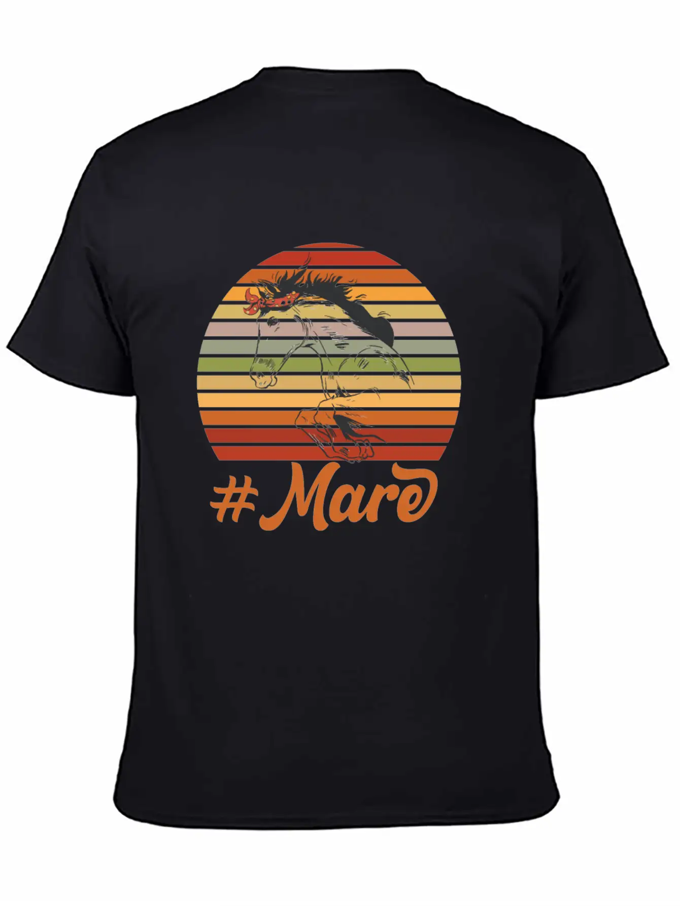 #MARE Motif For Horse Owners & Riders Modern Fit Casual T-Shirt – Clean And Versatile Design