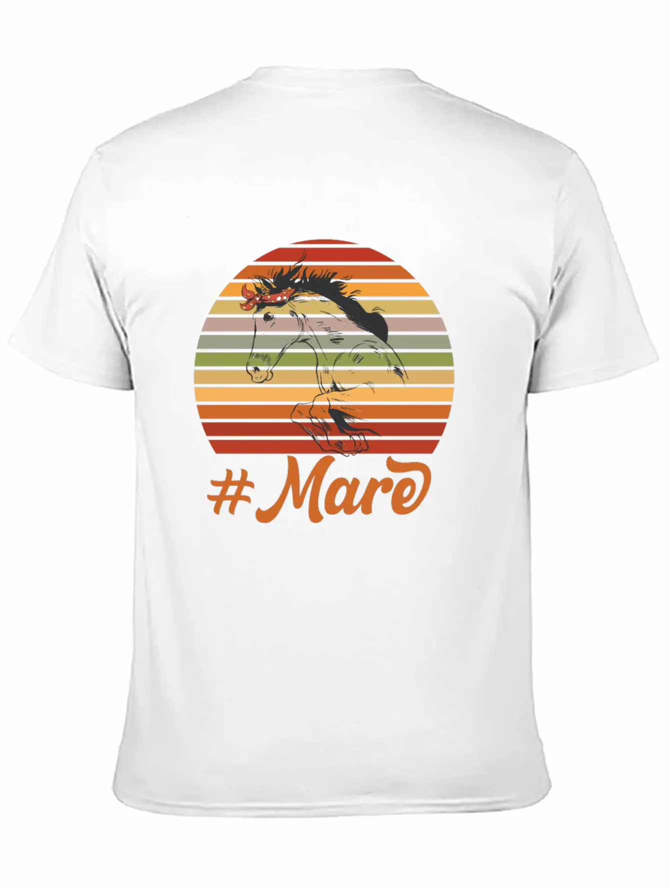 #MARE Motif For Horse Owners & Riders Modern Fit Casual T-Shirt – Clean And Versatile Design