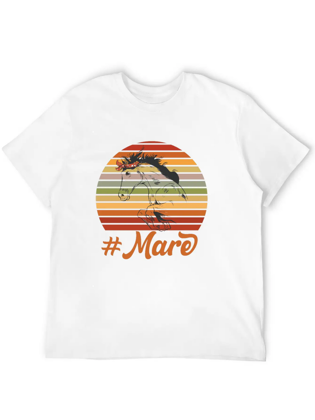 #MARE Motif For Horse Owners & Riders Modern Fit Casual T-Shirt – Clean And Versatile Design
