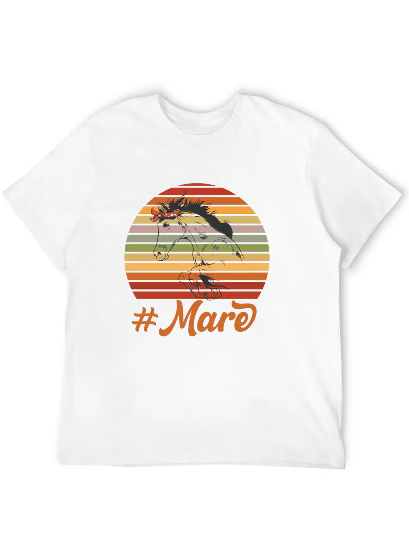 #MARE Motif For Horse Owners & Riders Modern Fit Casual T-Shirt – Clean And Versatile Design