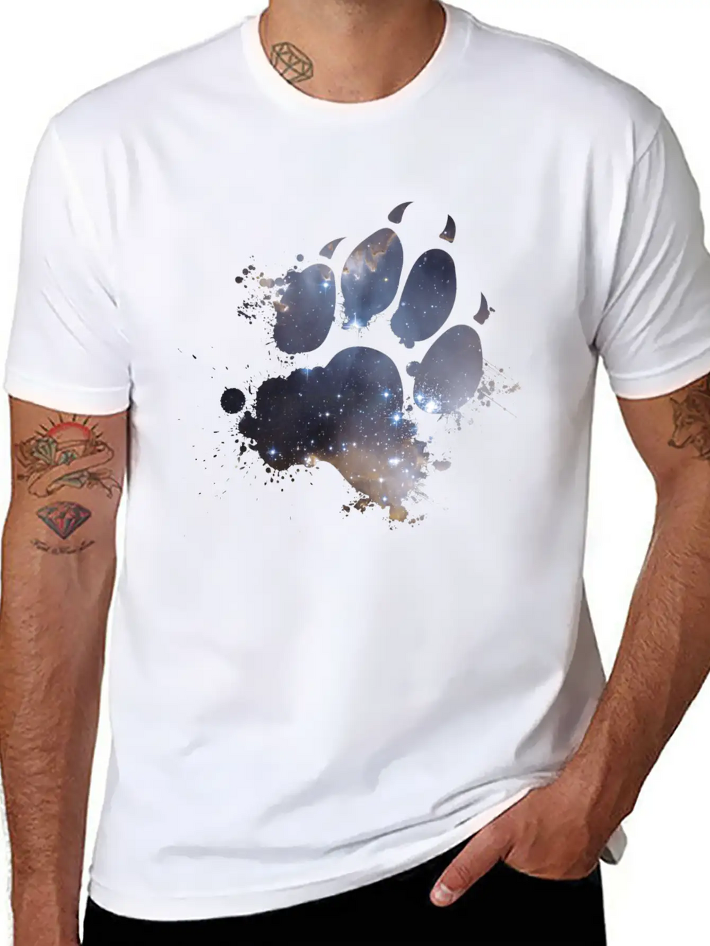 Mark Of The Space Wolf Classic Cotton Tee – Unisex Comfort For Any Season