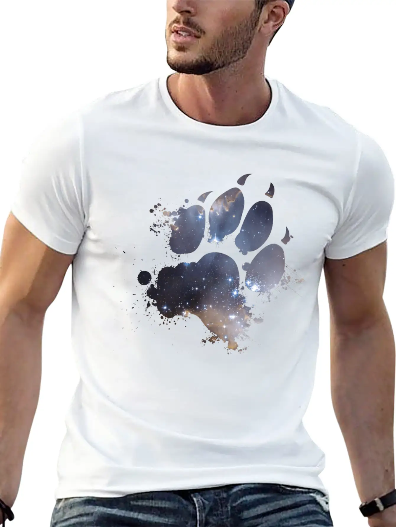Mark Of The Space Wolf Classic Cotton Tee – Unisex Comfort For Any Season