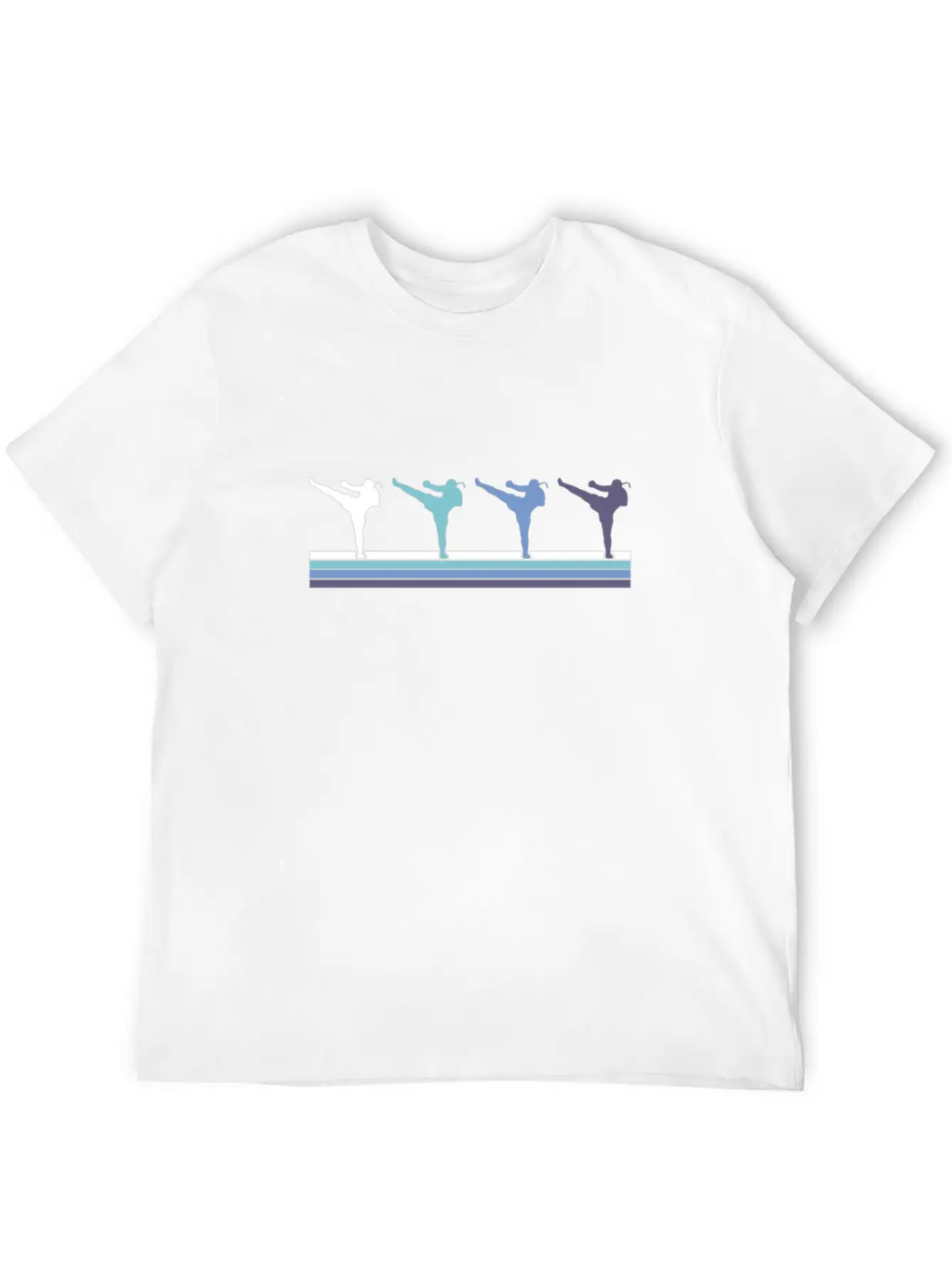 Martial Arts Kicks Gradient Timeless Short Sleeve Tee – Comfy And Minimalist Design