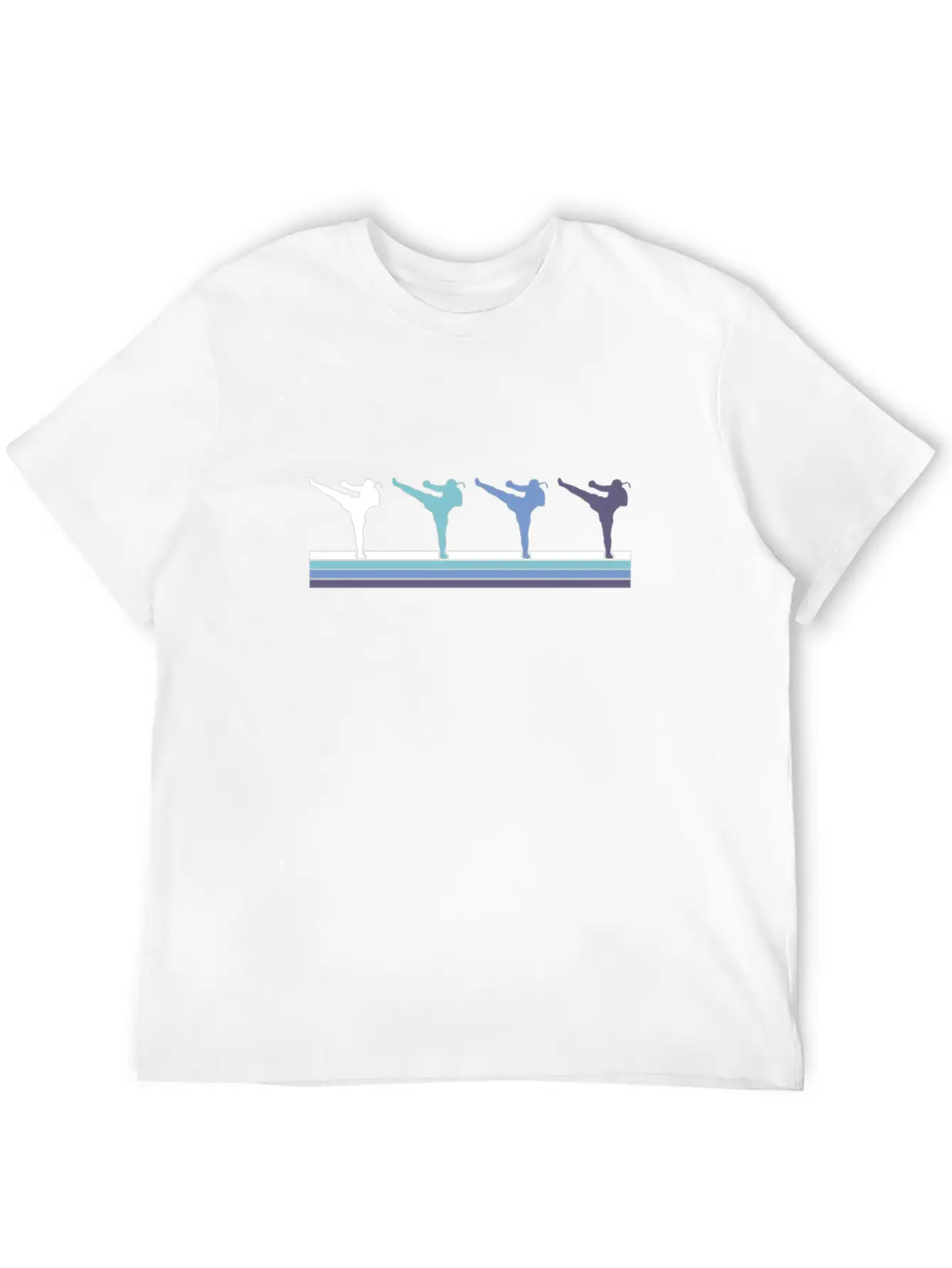 Martial Arts Kicks Gradient Timeless Short Sleeve Tee – Comfy And Minimalist Design