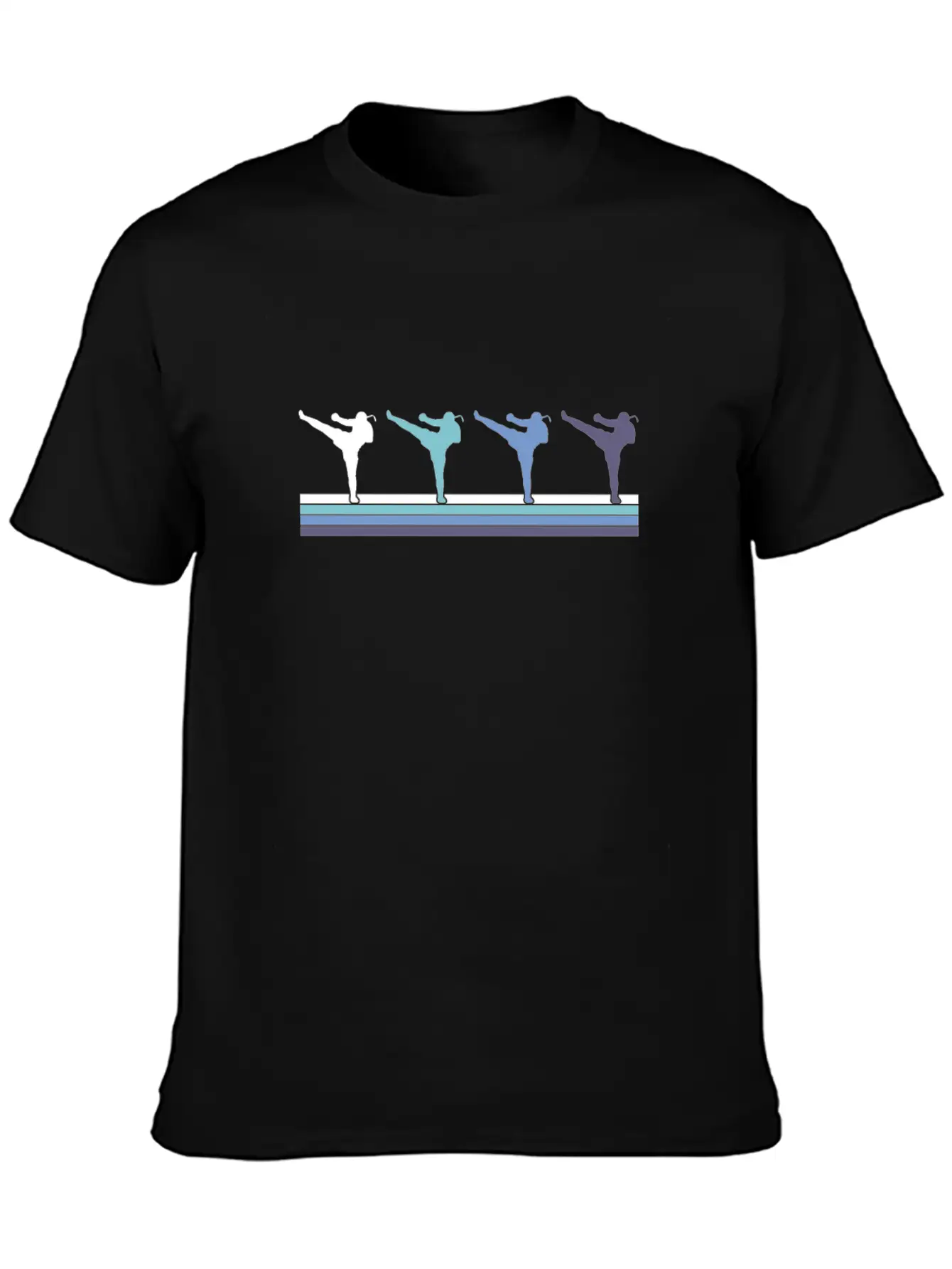 Martial Arts Kicks Gradient Timeless Short Sleeve Tee – Comfy And Minimalist Design