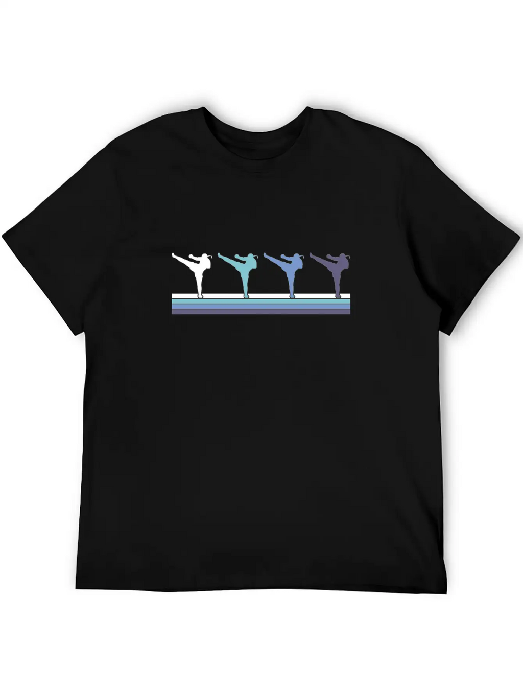 Martial Arts Kicks Gradient Timeless Short Sleeve Tee – Comfy And Minimalist Design