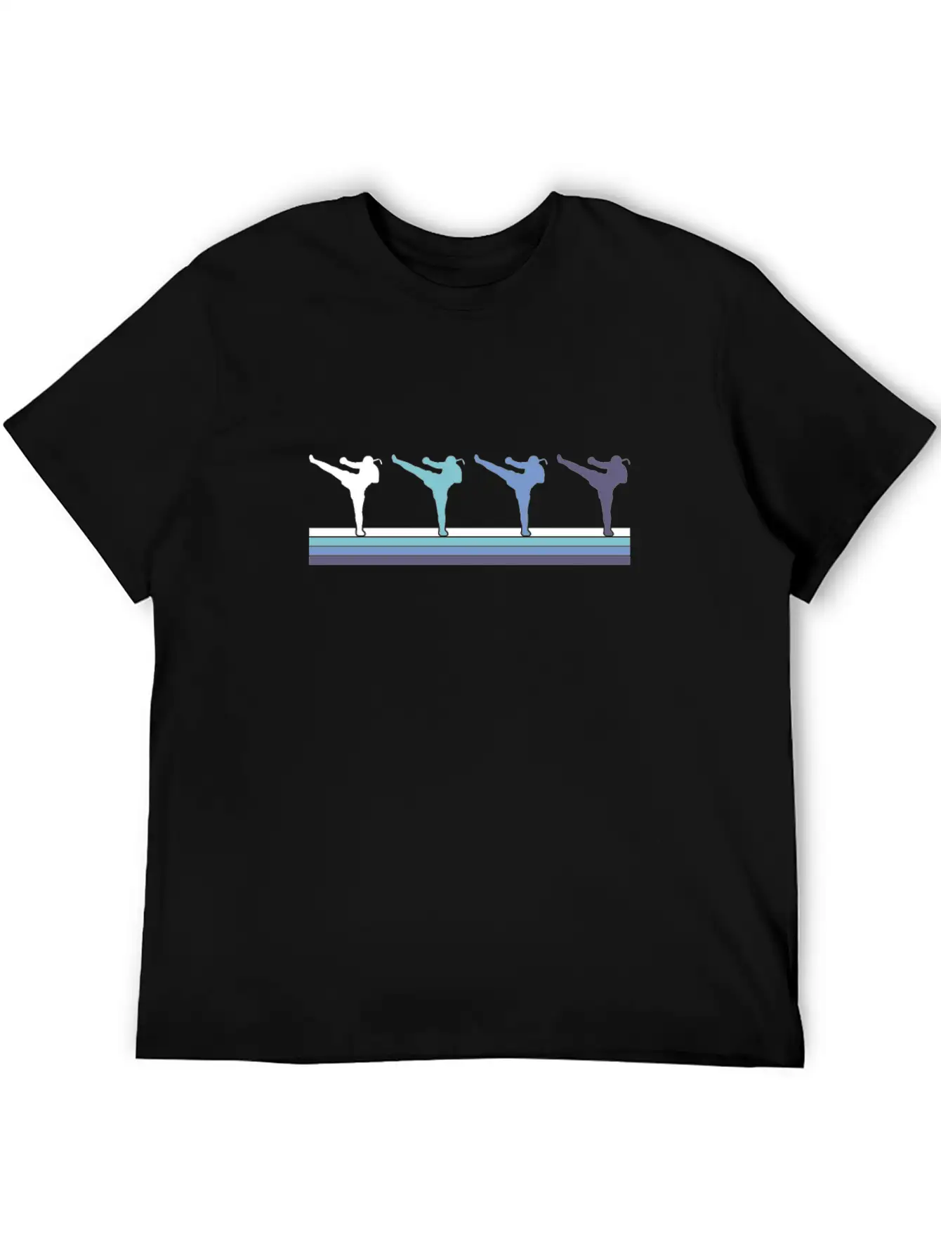 Martial Arts Kicks Gradient Timeless Short Sleeve Tee – Comfy And Minimalist Design