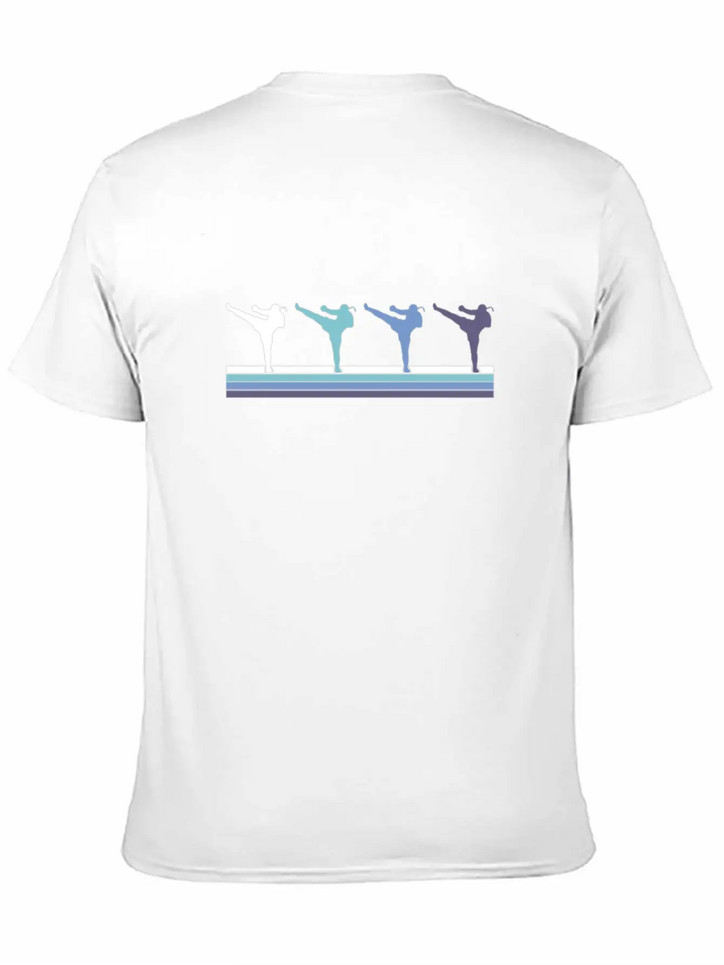 Martial Arts Kicks Gradient Timeless Short Sleeve Tee – Comfy And Minimalist Design