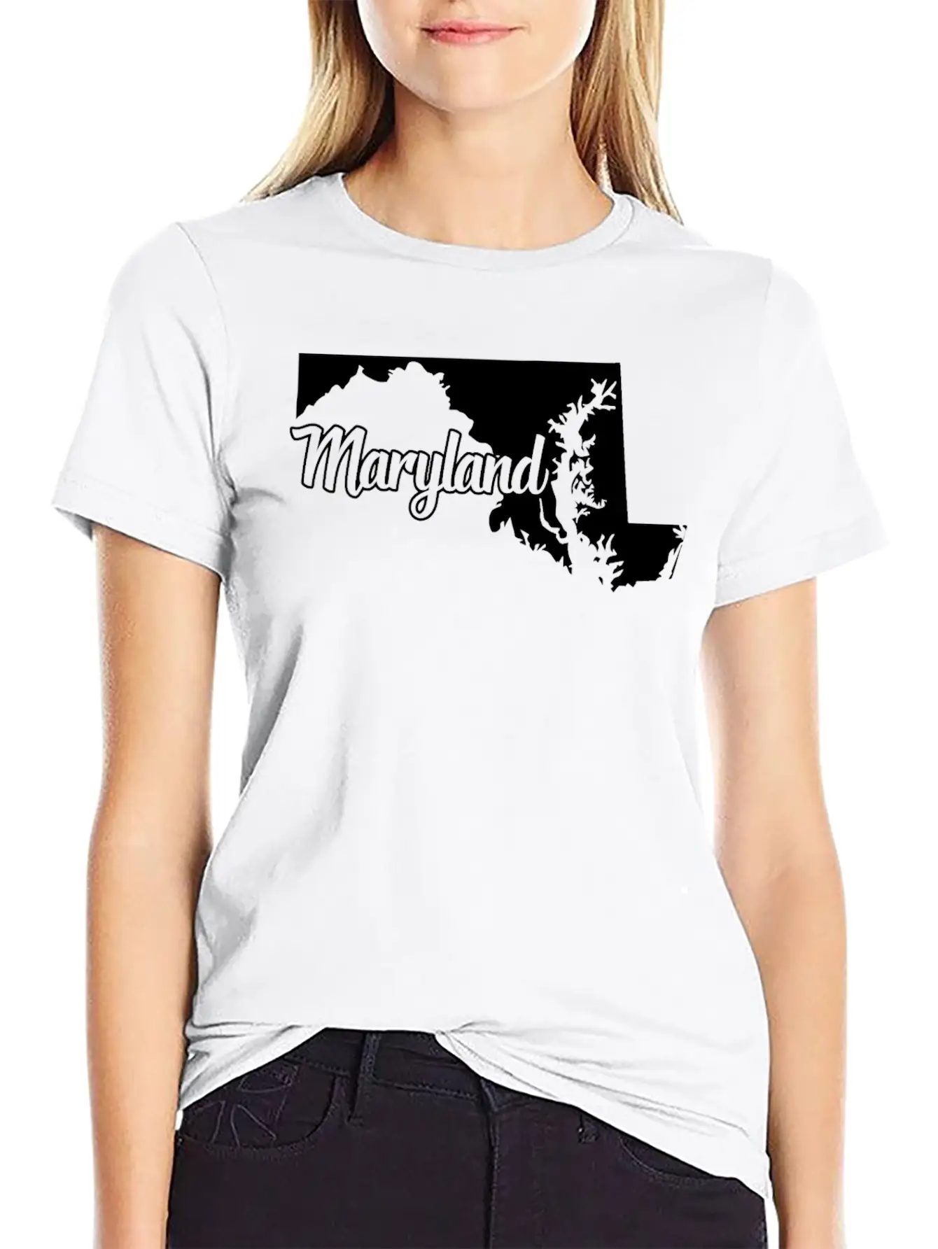 Maryland State Vintage Shape Silhouette Marylander Classic Cotton Tee – Unisex Comfort For Any Season