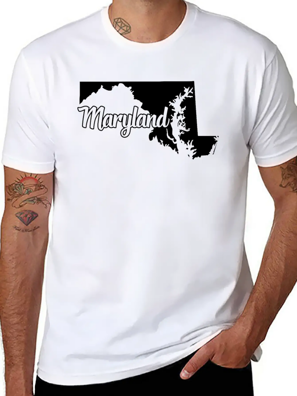 Maryland State Vintage Shape Silhouette Marylander Classic Cotton Tee – Unisex Comfort For Any Season
