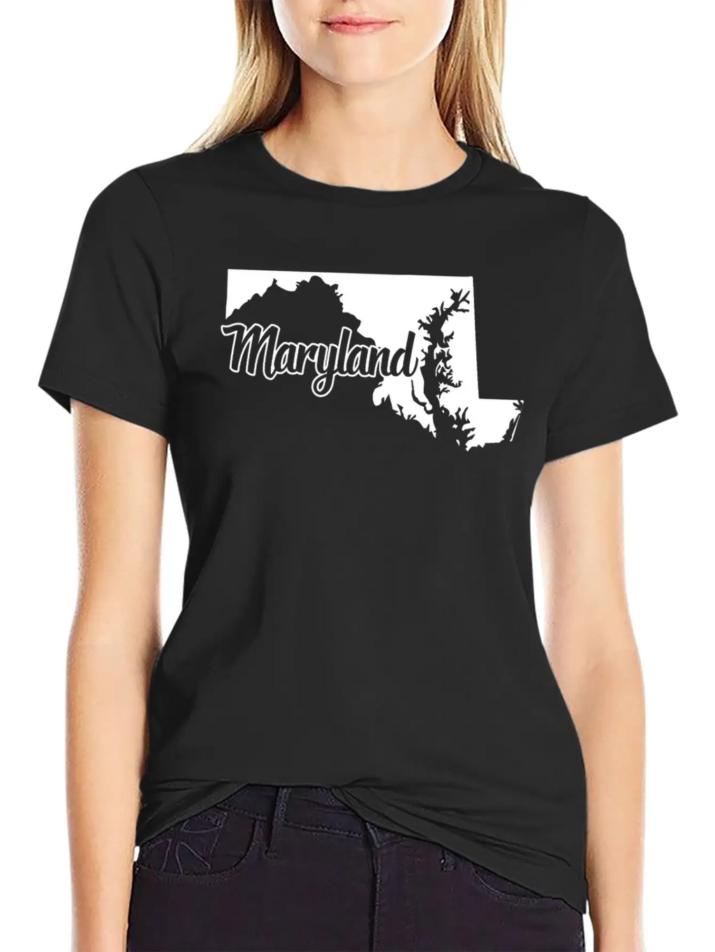 Maryland State Vintage Shape Silhouette Marylander Classic Cotton Tee – Unisex Comfort For Any Season