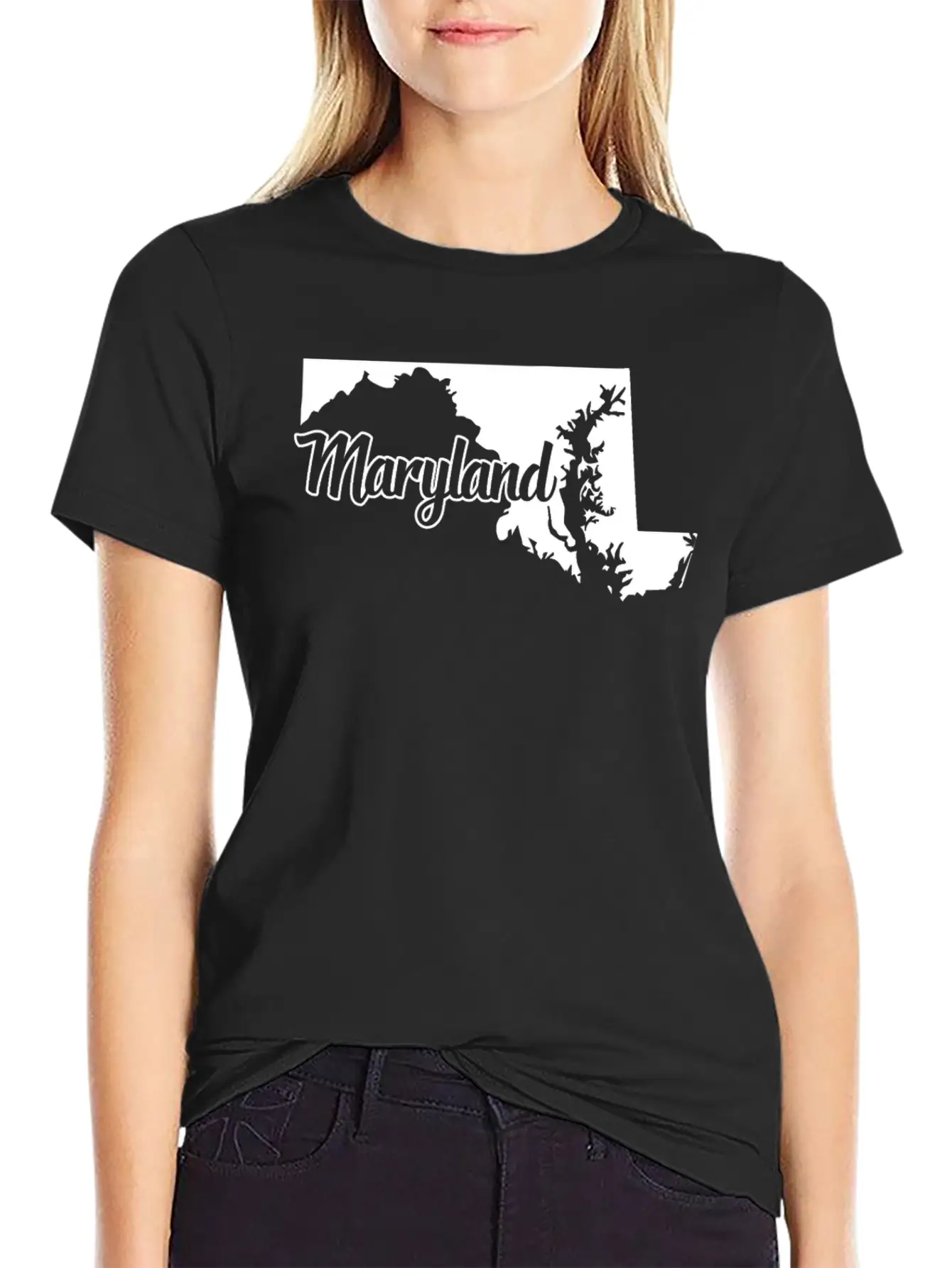 Maryland State Vintage Shape Silhouette Marylander Classic Cotton Tee – Unisex Comfort For Any Season