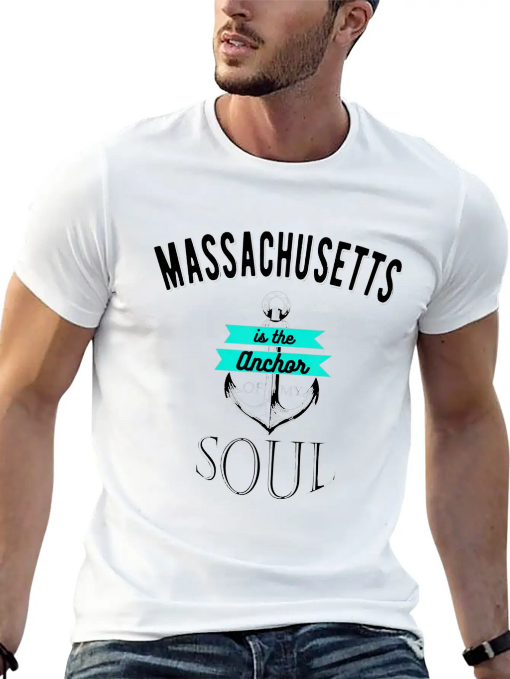 Massachusetts Anchor Of My Soul American States Essential Cotton Tee For Daily Outfits – Unisex Style