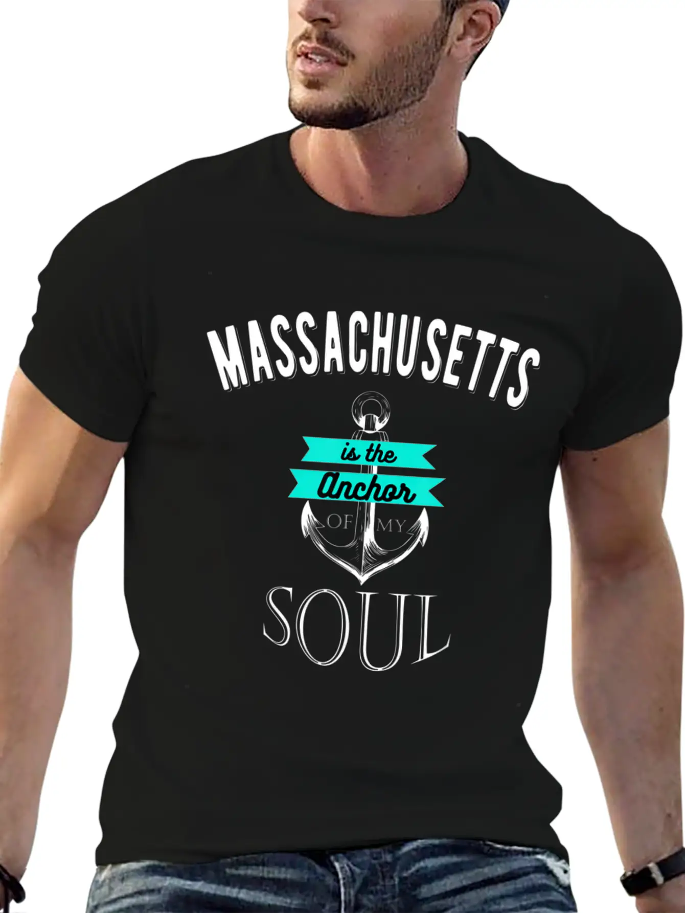 Massachusetts Anchor Of My Soul American States Essential Cotton Tee For Daily Outfits – Unisex Style