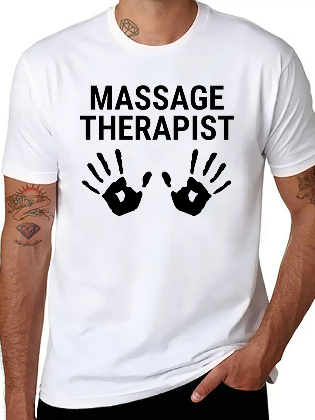 Massage Therapist Therapy Hands Gift T-shirt Unisex Casual T-Shirt – Clean Design For Daily Comfort