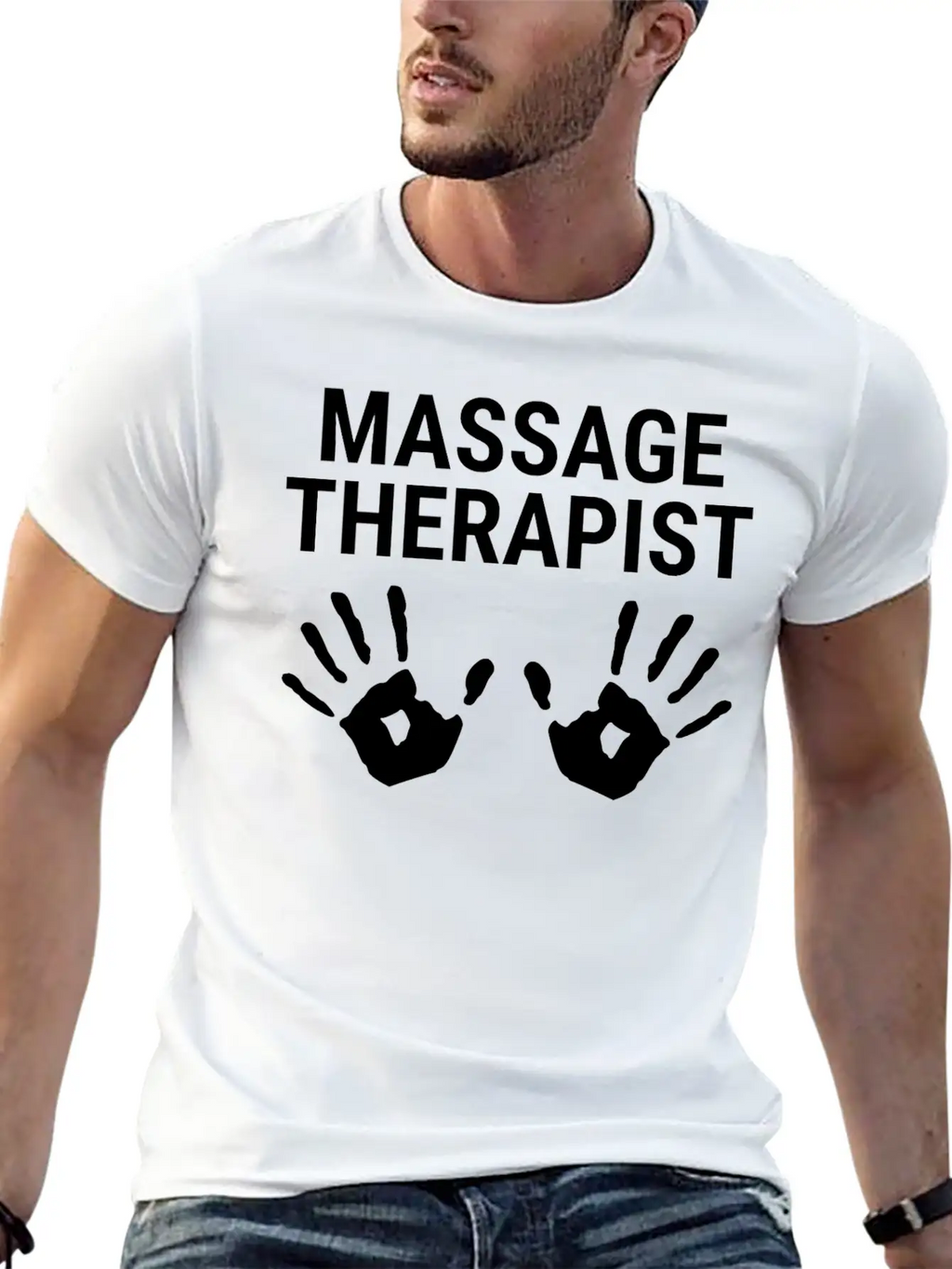 Massage Therapist Therapy Hands Gift T-shirt Unisex Casual T-Shirt – Clean Design For Daily Comfort