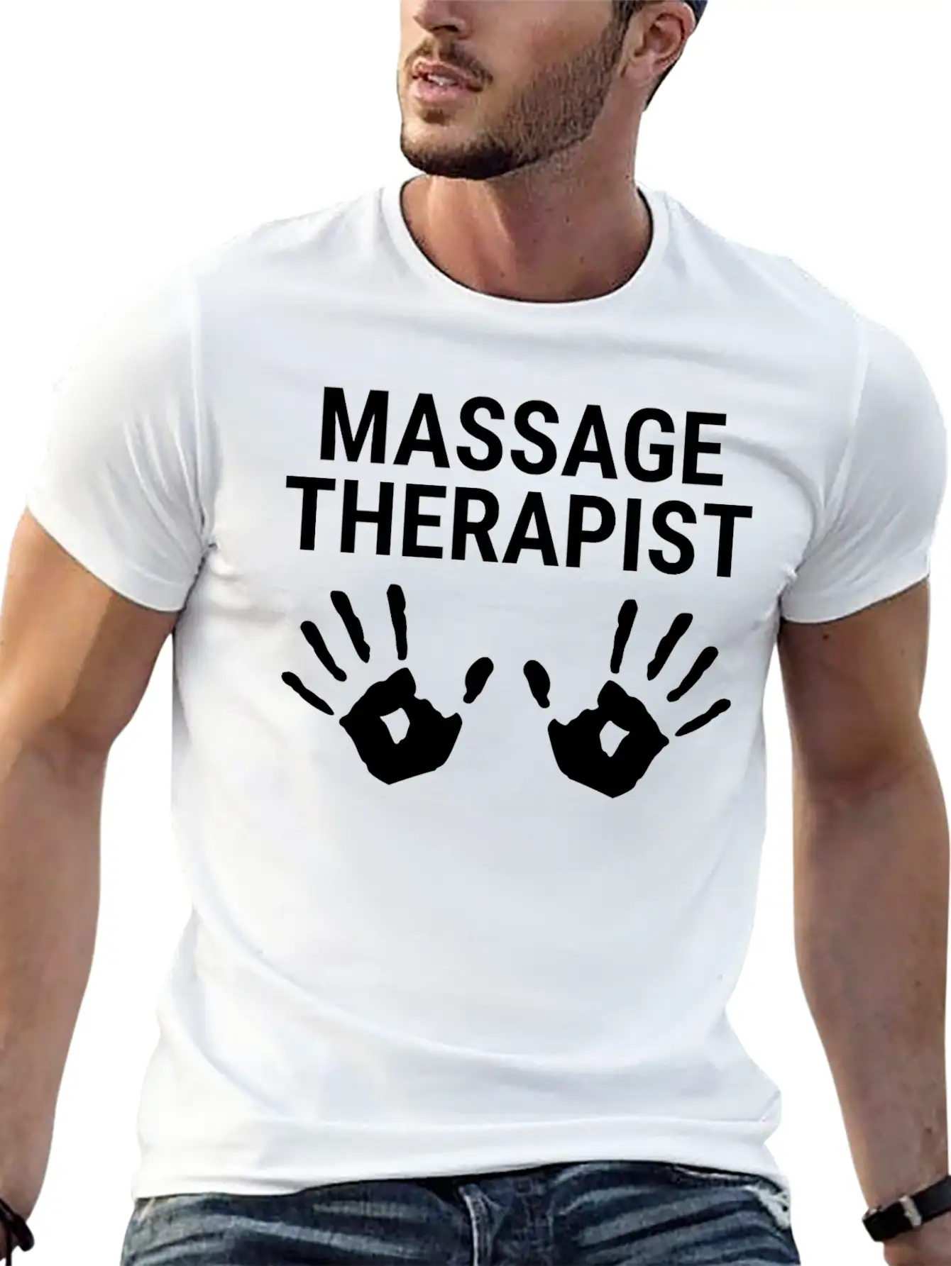 Massage Therapist Therapy Hands Gift T-shirt Unisex Casual T-Shirt – Clean Design For Daily Comfort