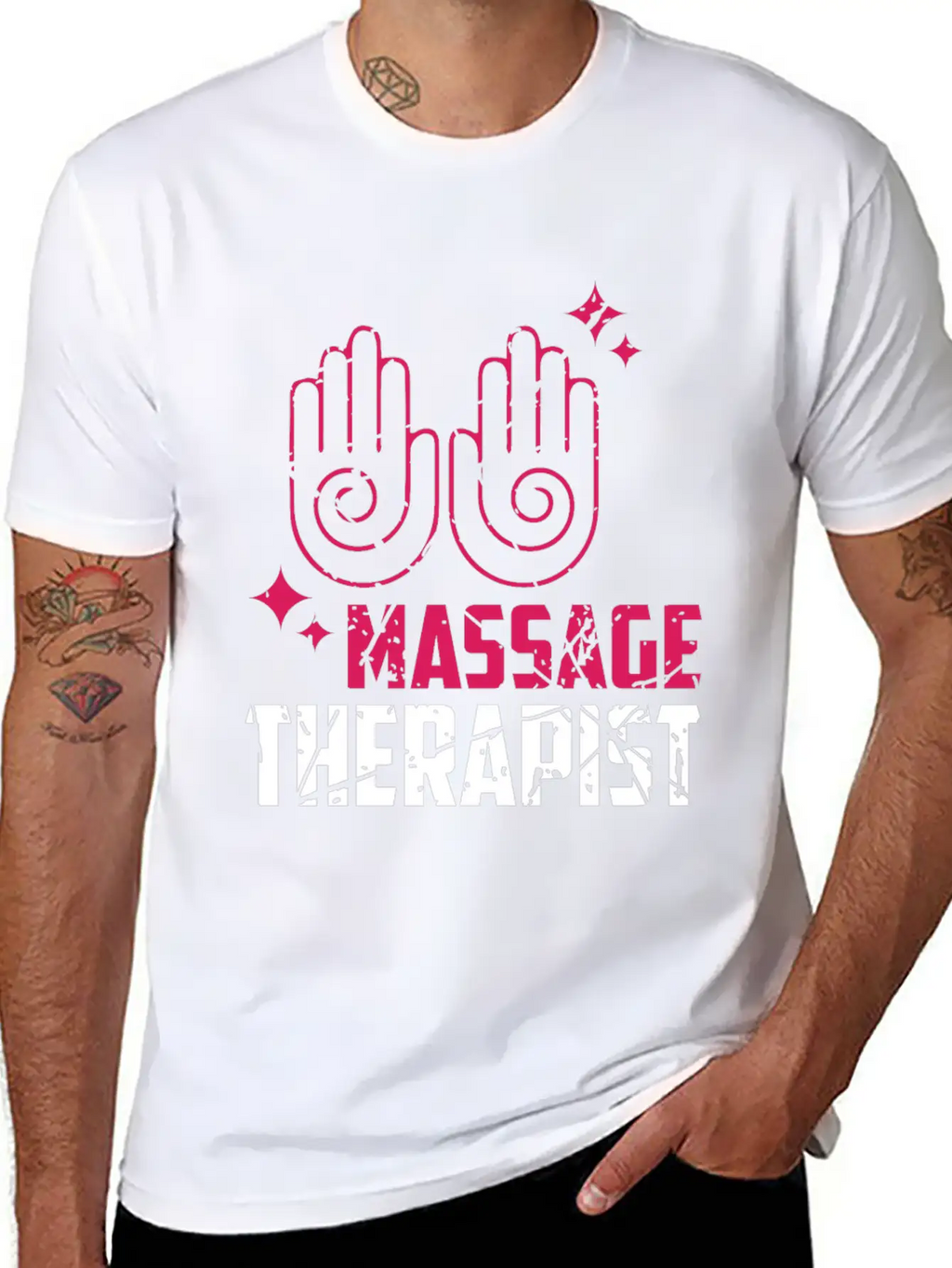 Massage Therapist Work With Hands Stylish Everyday T-Shirt – Unisex Basic Cotton Tee