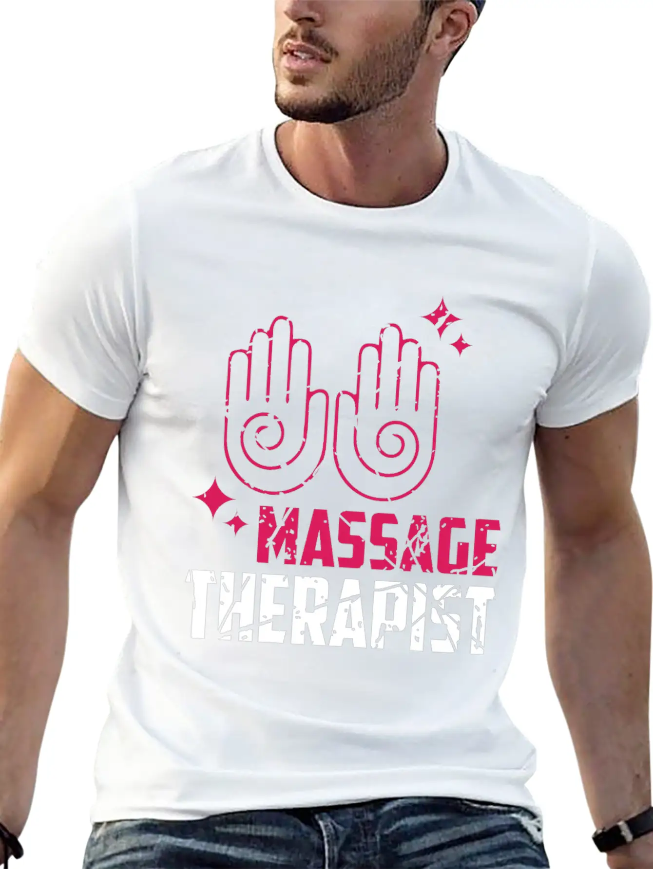 Massage Therapist Work With Hands Stylish Everyday T-Shirt – Unisex Basic Cotton Tee