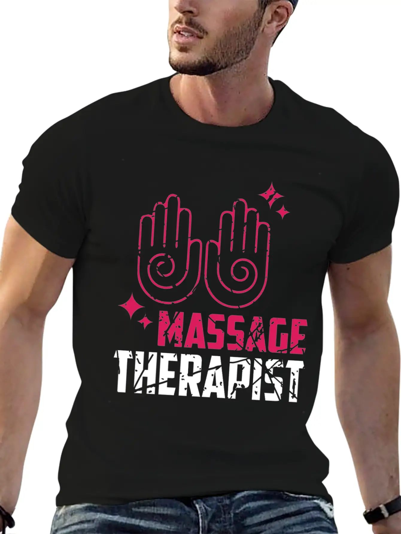 Massage Therapist Work With Hands Stylish Everyday T-Shirt – Unisex Basic Cotton Tee
