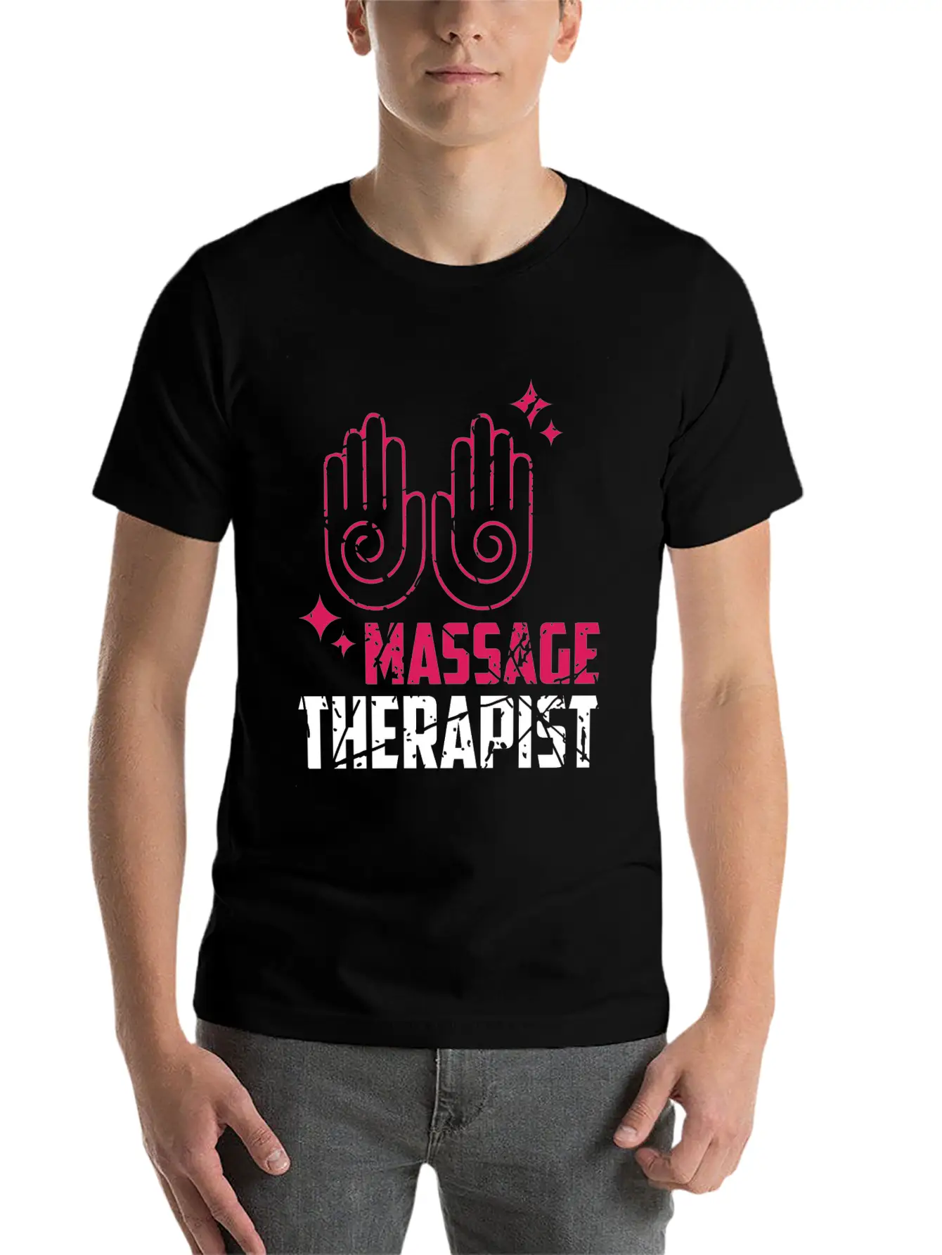 Massage Therapist Work With Hands Stylish Everyday T-Shirt – Unisex Basic Cotton Tee