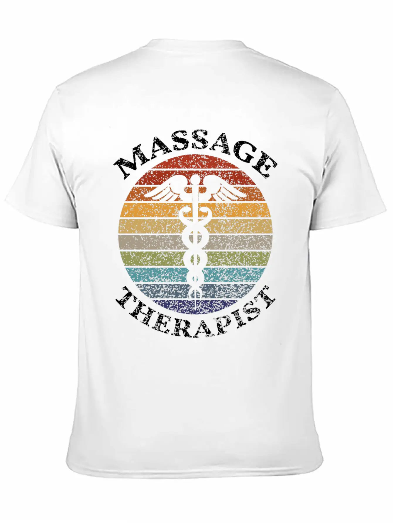 Massage Therapy - Massage Therapist Vintage Sunset Unisex Casual T-Shirt – Clean Design For Daily Comfort