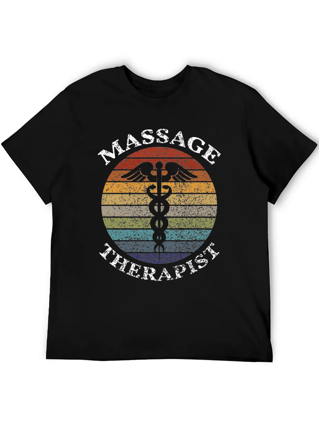 Massage Therapy - Massage Therapist Vintage Sunset Unisex Casual T-Shirt – Clean Design For Daily Comfort