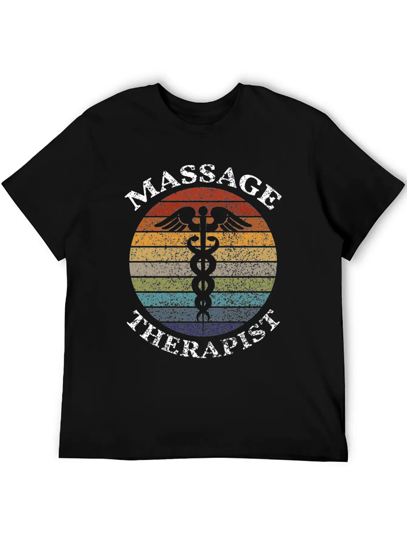 Massage Therapy - Massage Therapist Vintage Sunset Unisex Casual T-Shirt – Clean Design For Daily Comfort