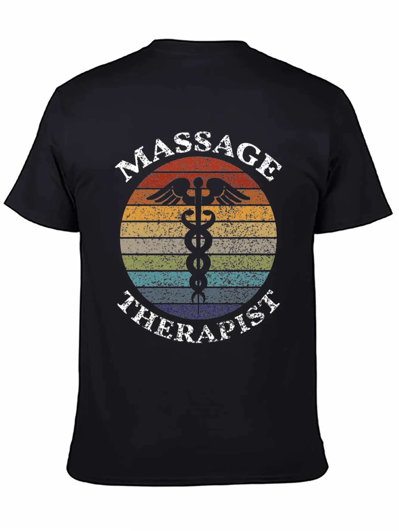 Massage Therapy - Massage Therapist Vintage Sunset Unisex Casual T-Shirt – Clean Design For Daily Comfort