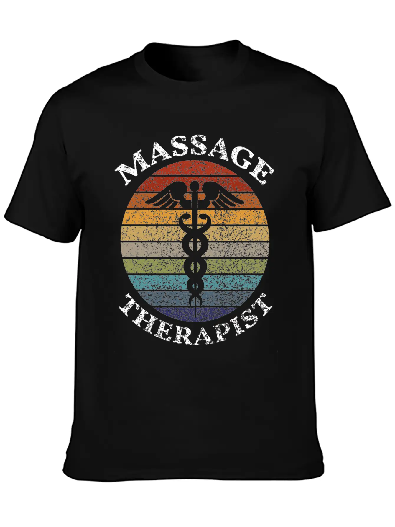 Massage Therapy - Massage Therapist Vintage Sunset Unisex Casual T-Shirt – Clean Design For Daily Comfort