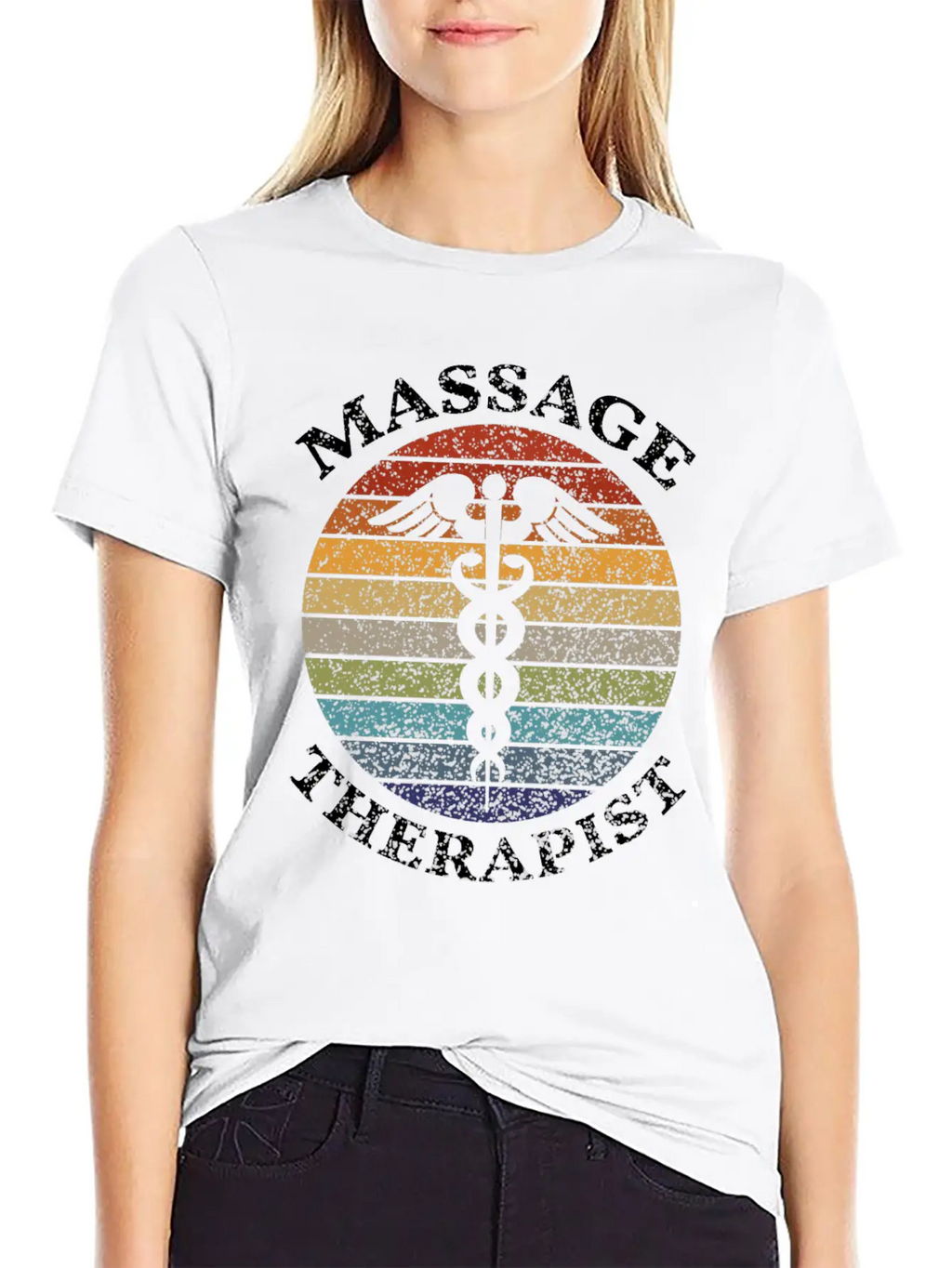 Massage Therapy - Massage Therapist Vintage Sunset Unisex Casual T-Shirt – Clean Design For Daily Comfort